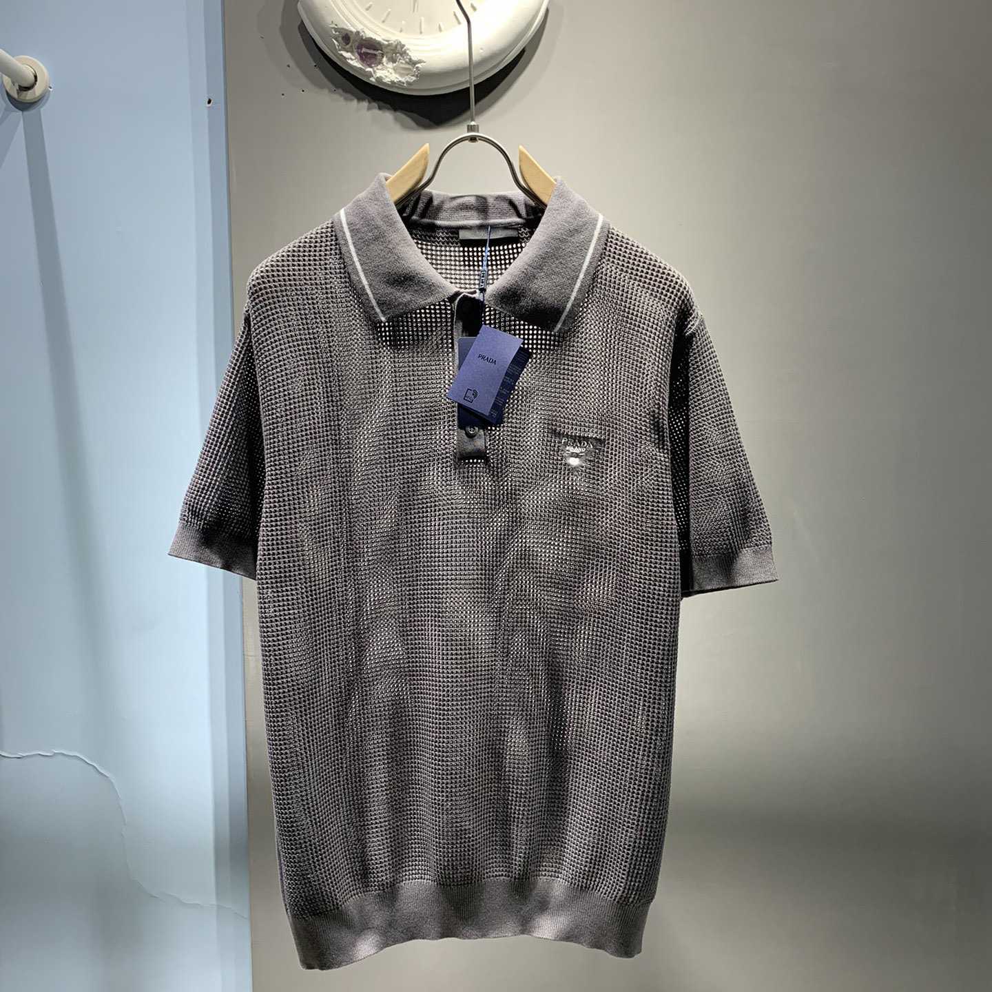 Prada Cotton And Silk Polo Shirt - EUR FASHION