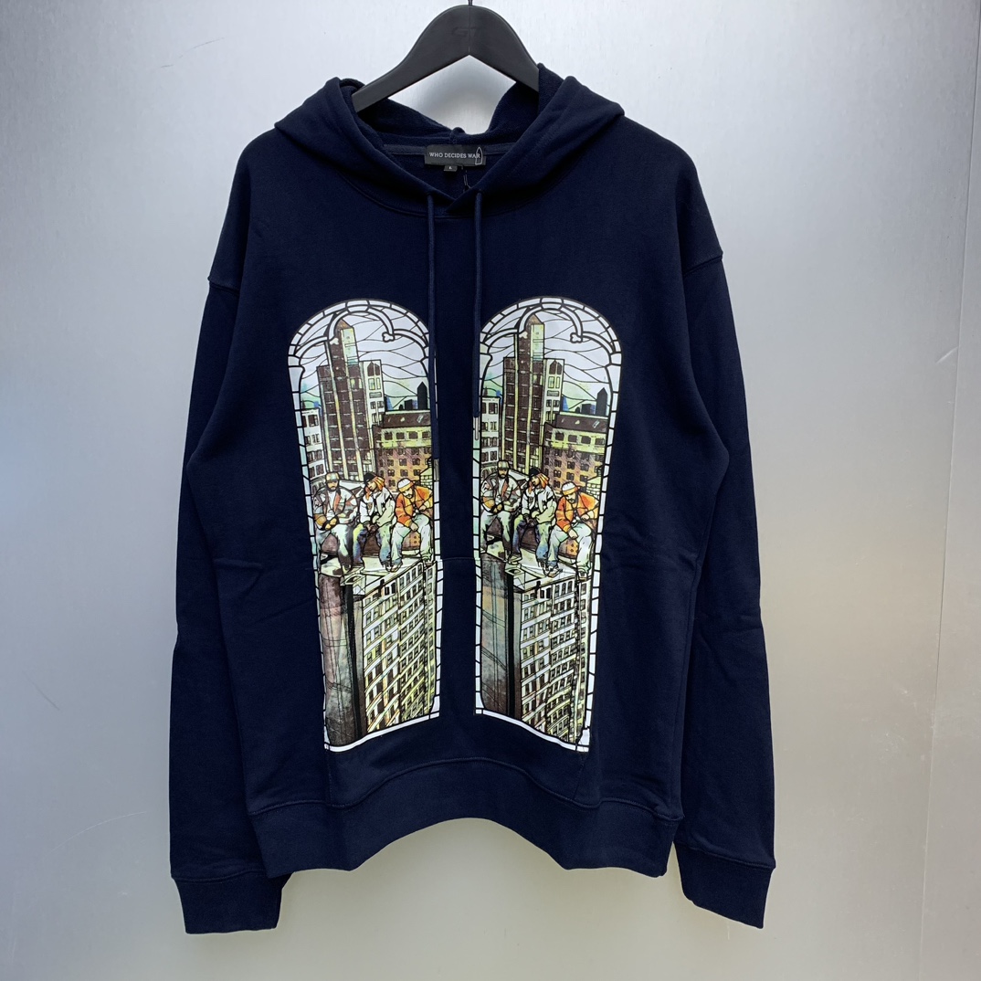 Who Decides War Diplomats Hooded Sweatshirt In Navy - EUR FASHION