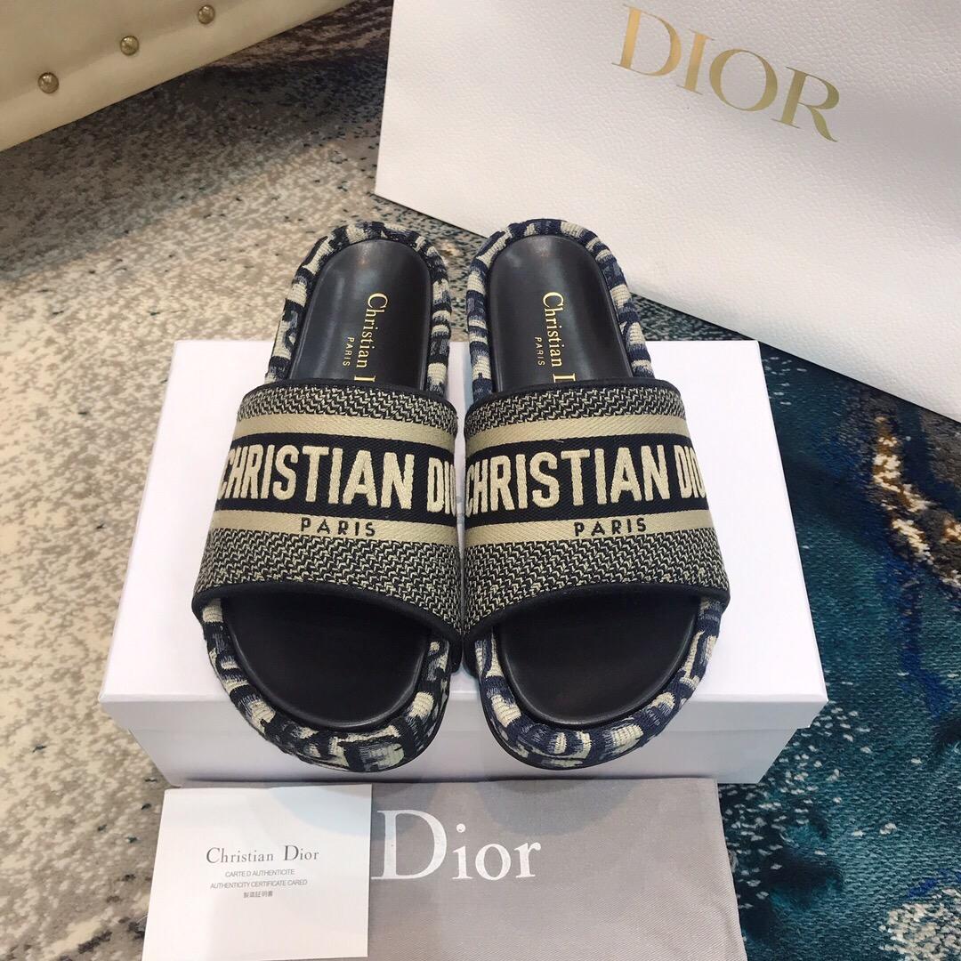 Dior Oblique D-Way Platform Sandals - EUR FASHION