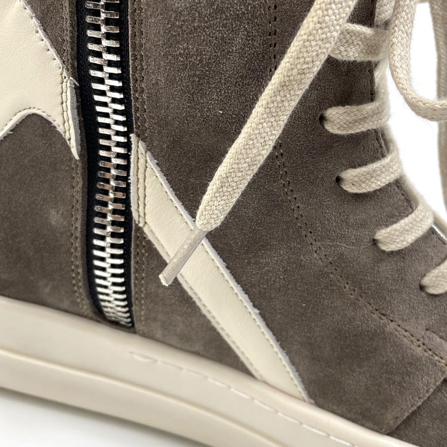 Rick Owens Geobasket Lace-up Suede High-top Trainers - EUR FASHION