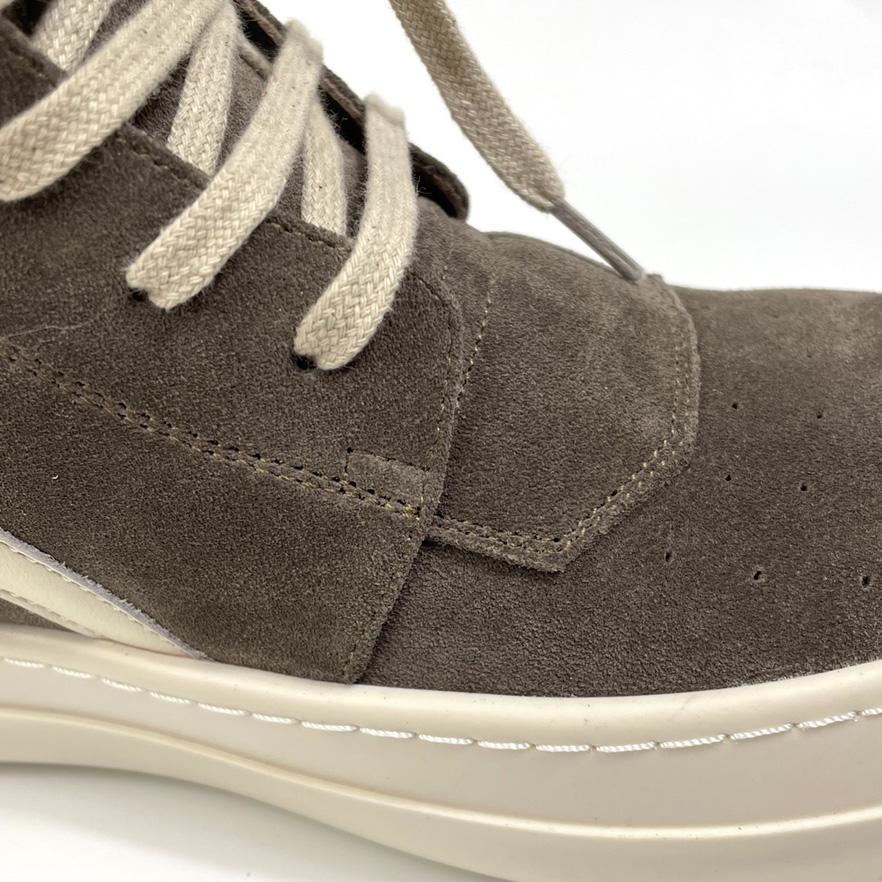 Rick Owens Geobasket Lace-up Suede High-top Trainers - EUR FASHION