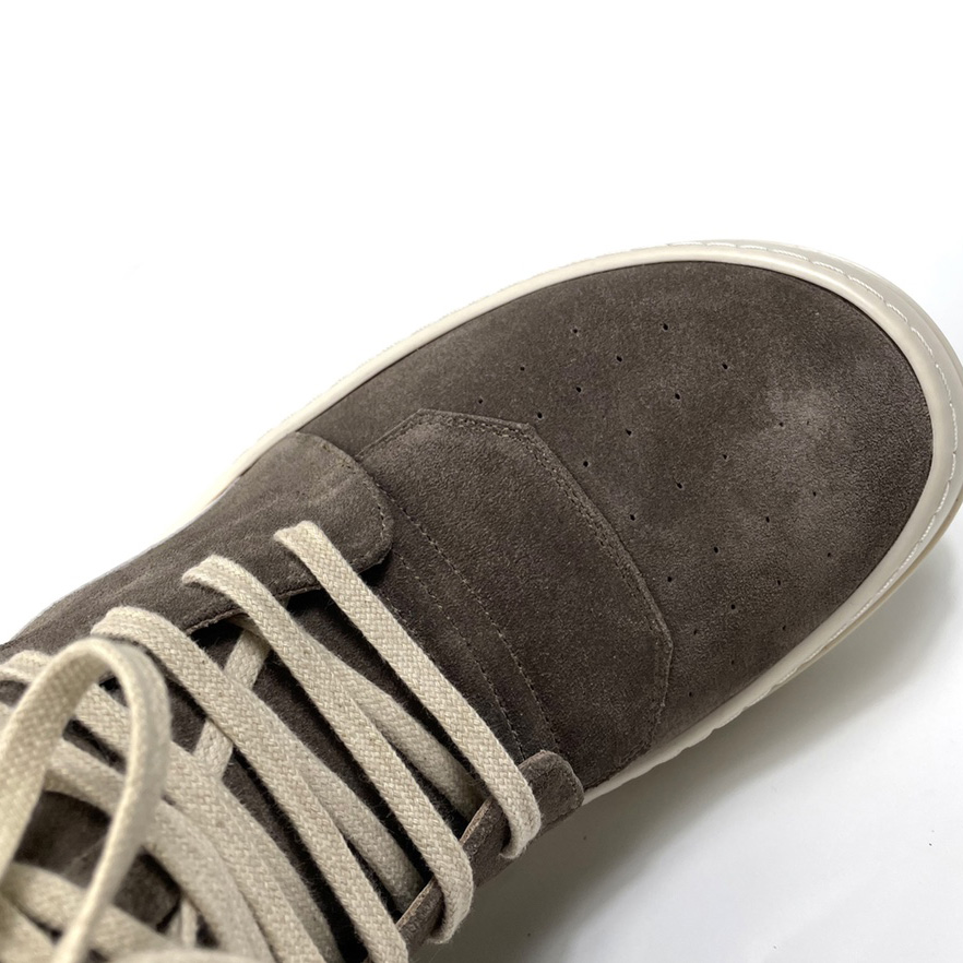 Rick Owens Geobasket Lace-up Suede High-top Trainers - EUR FASHION