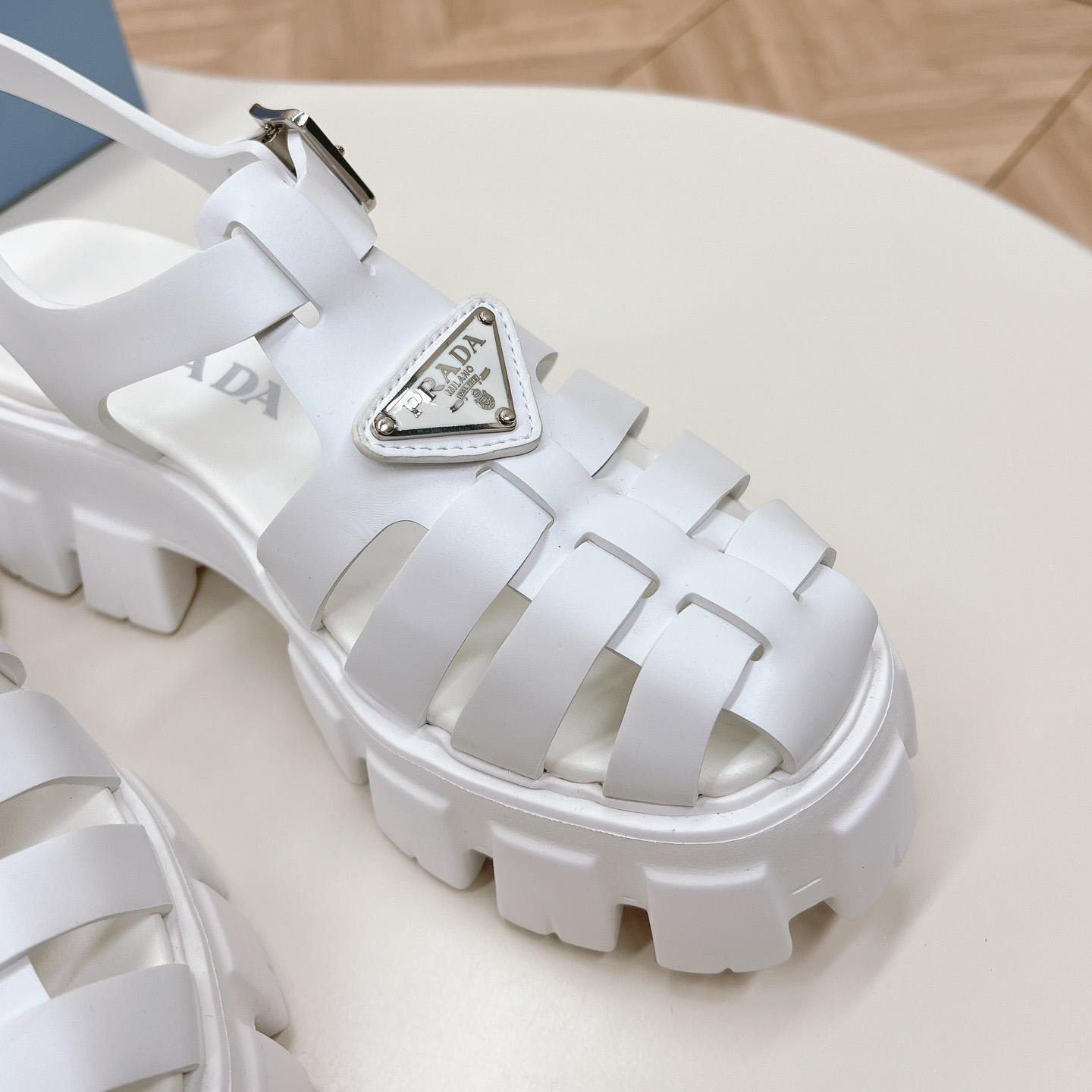 Prada Rubber Monolith Sandals - EUR FASHION