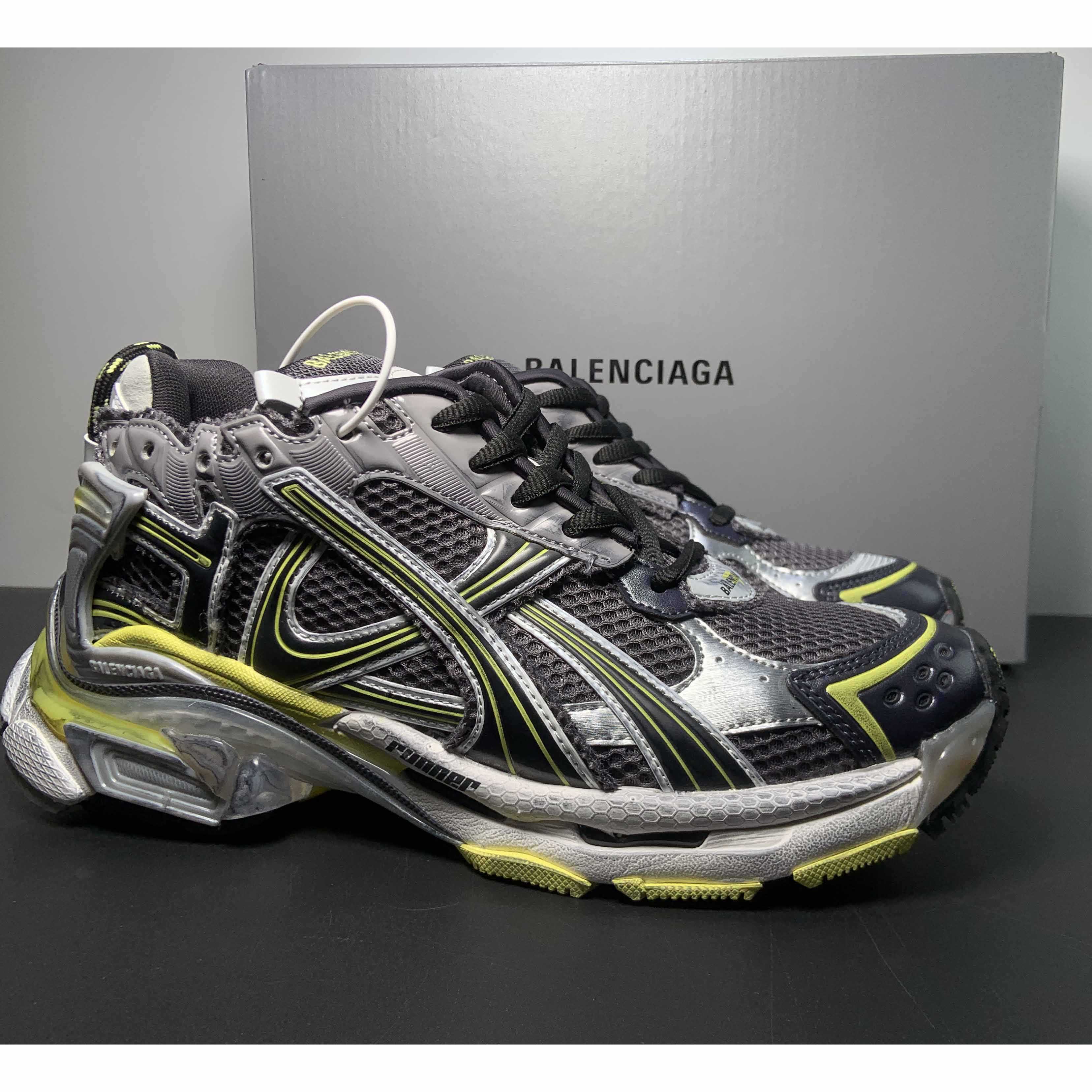 Balenciaga Runner Sneaker In Grey/Yellow And White - EUR FASHION