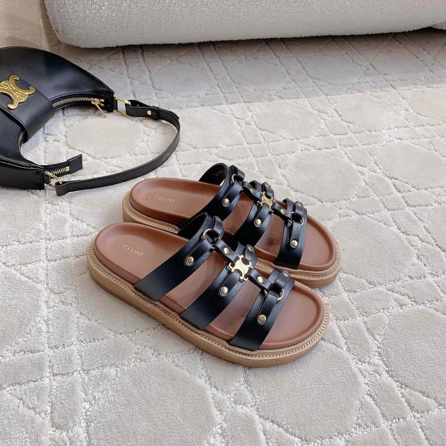 Celine Tippi Slide In Calfskin - EUR FASHION