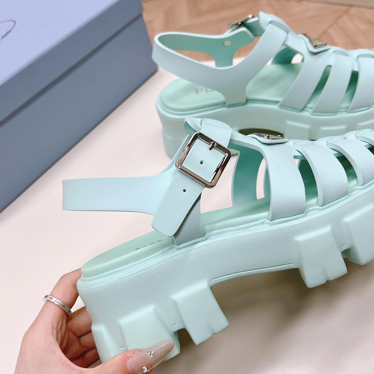 Prada Rubber Monolith Sandals - EUR FASHION