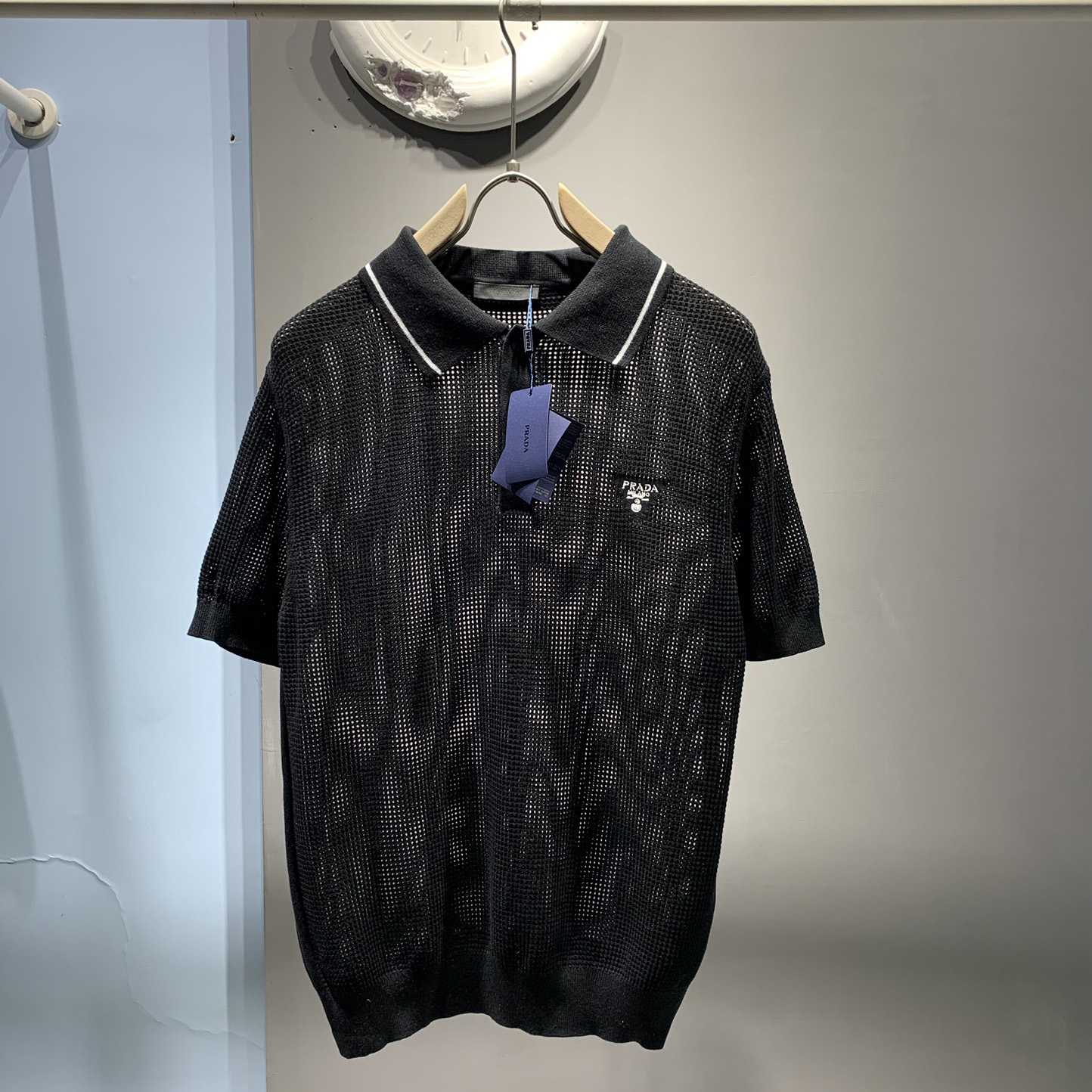 Prada Cotton And Silk Polo Shirt - EUR FASHION