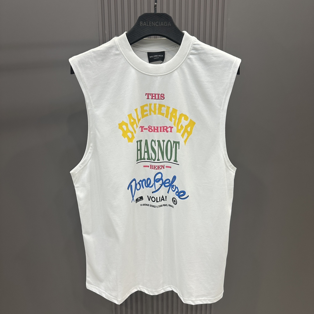 Balenciaga Not Been Done Sleeveless T-Shirt - EUR FASHION