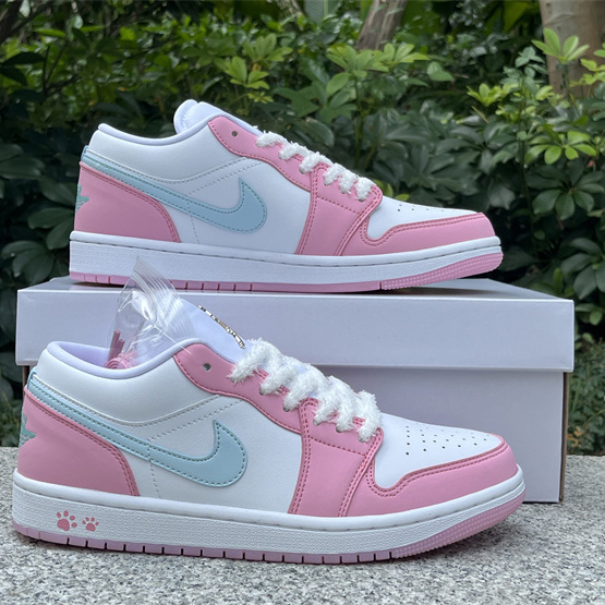 Jordan Air Jordan 1 LOW “White/Pink Foam/Glacier Blue  Sneaker    HM3706-141 - EUR FASHION