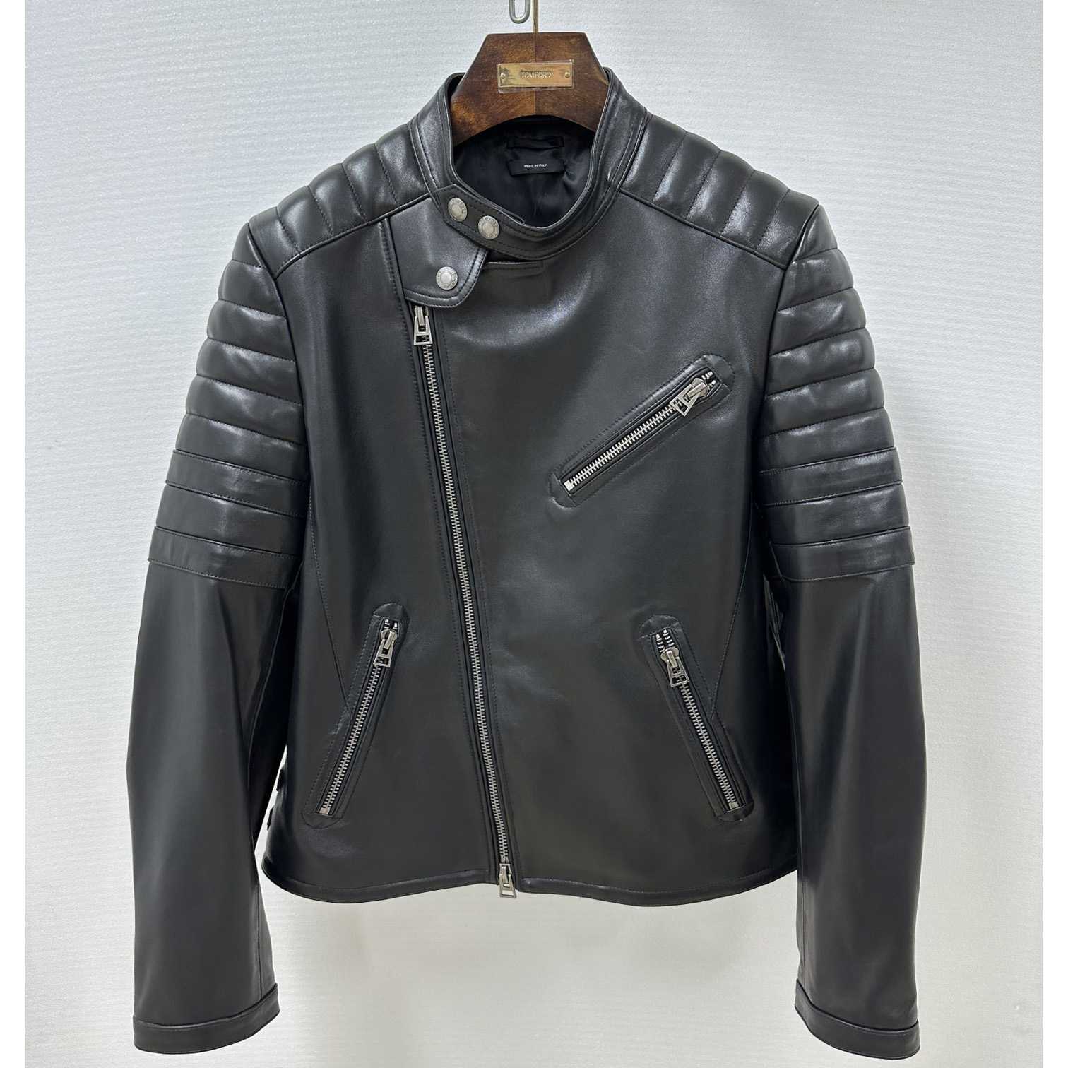 Tom Ford Grain Leather Zip Biker - EUR FASHION