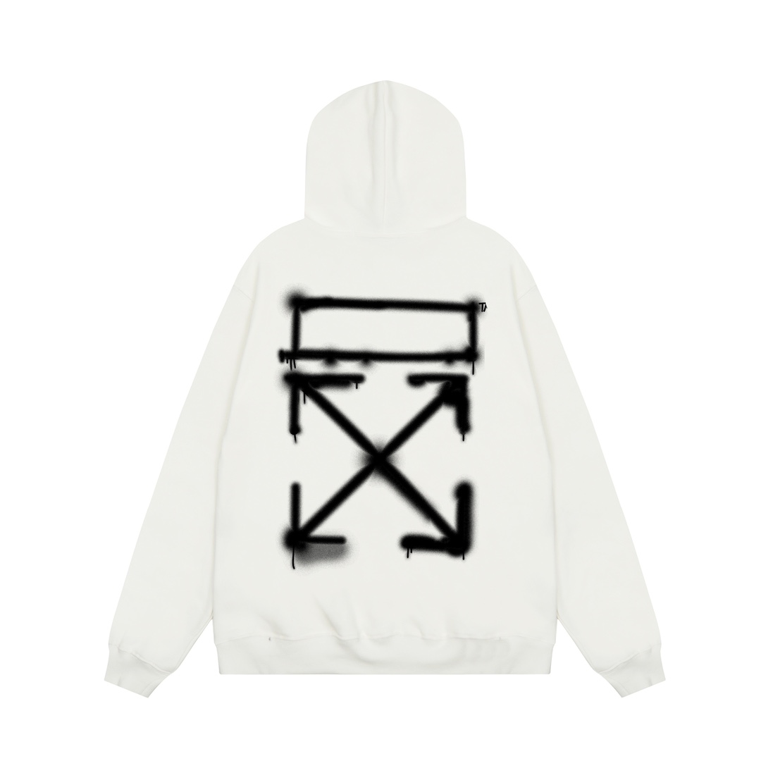 Off-White Spray Painting Over Hoodie - EUR FASHION