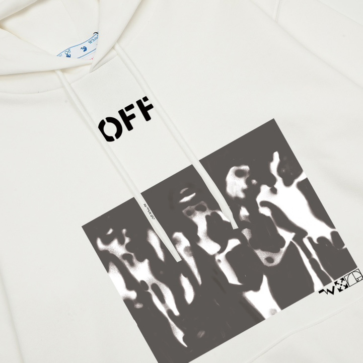 Off-White Spray Painting Over Hoodie - EUR FASHION