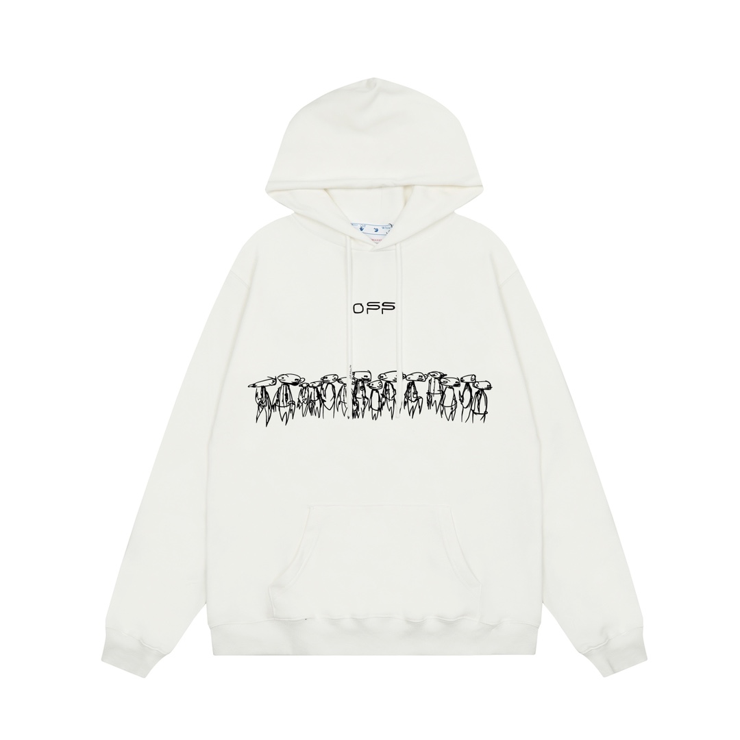 Off-White Cotton Hoodie - EUR FASHION