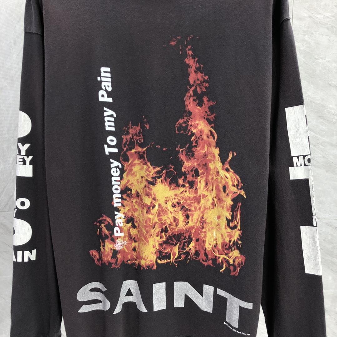 Saint Michael x Pay Money To My Pain Long Sleeve Tee Black - EUR FASHION