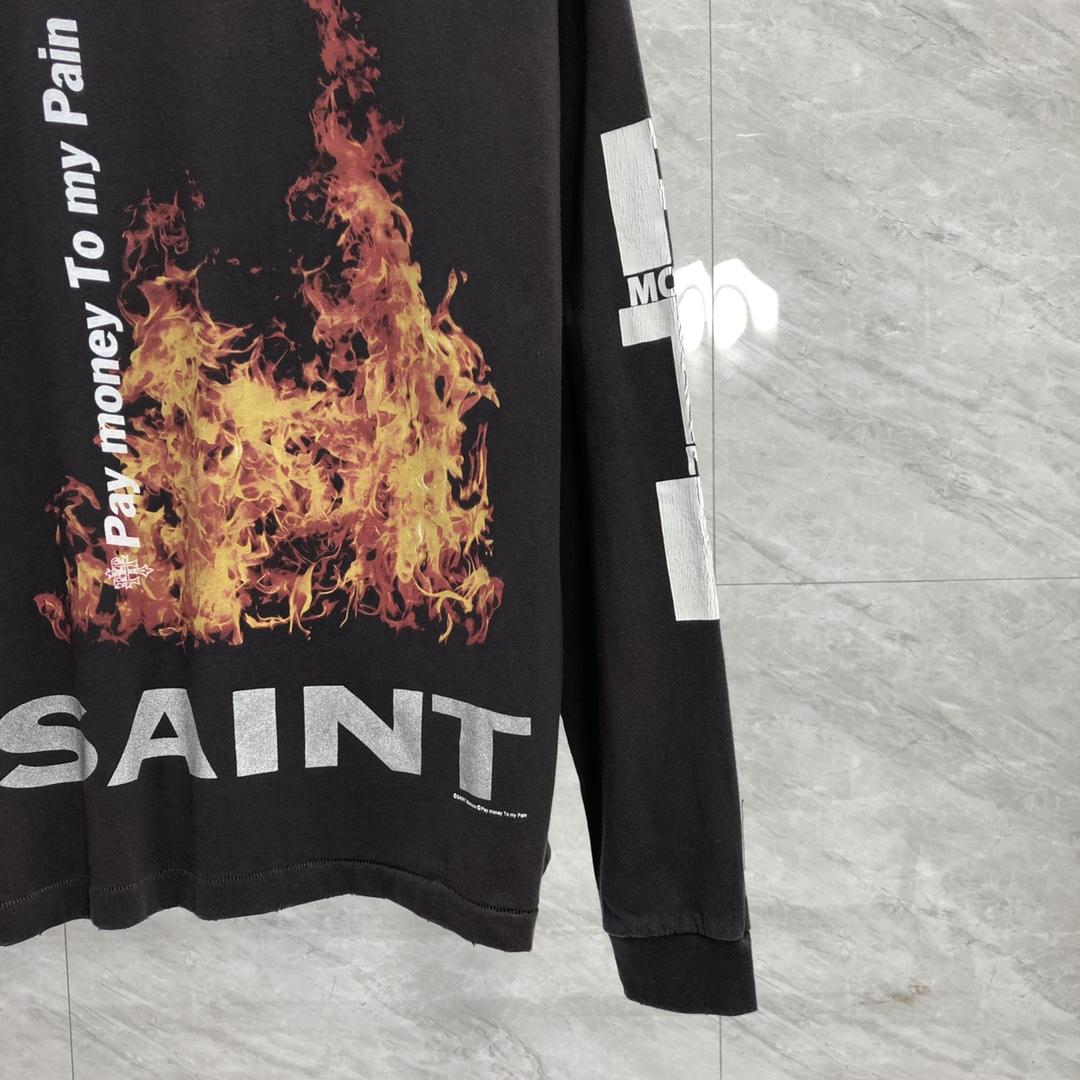 Saint Michael x Pay Money To My Pain Long Sleeve Tee Black - EUR FASHION