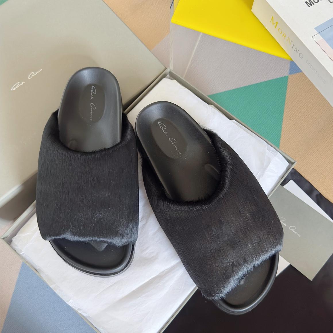 Rick Owens Slide In Black - EUR FASHION