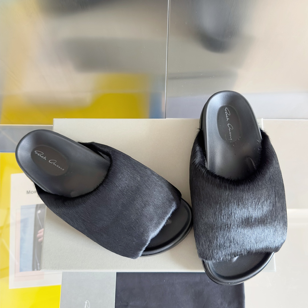 Rick Owens Slide In Black - EUR FASHION