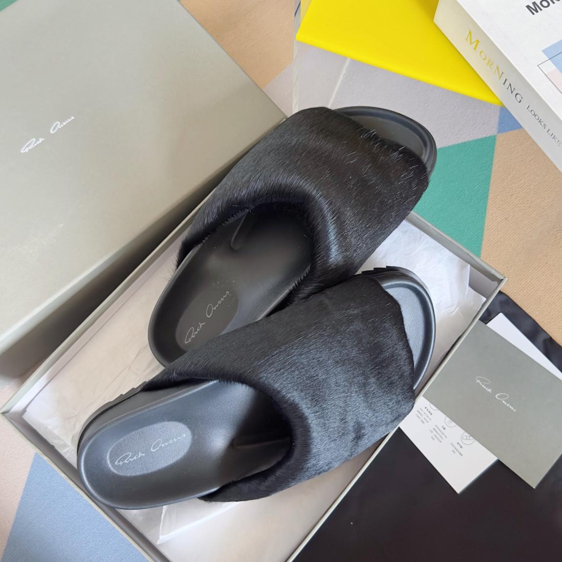 Rick Owens Slide In Black - EUR FASHION