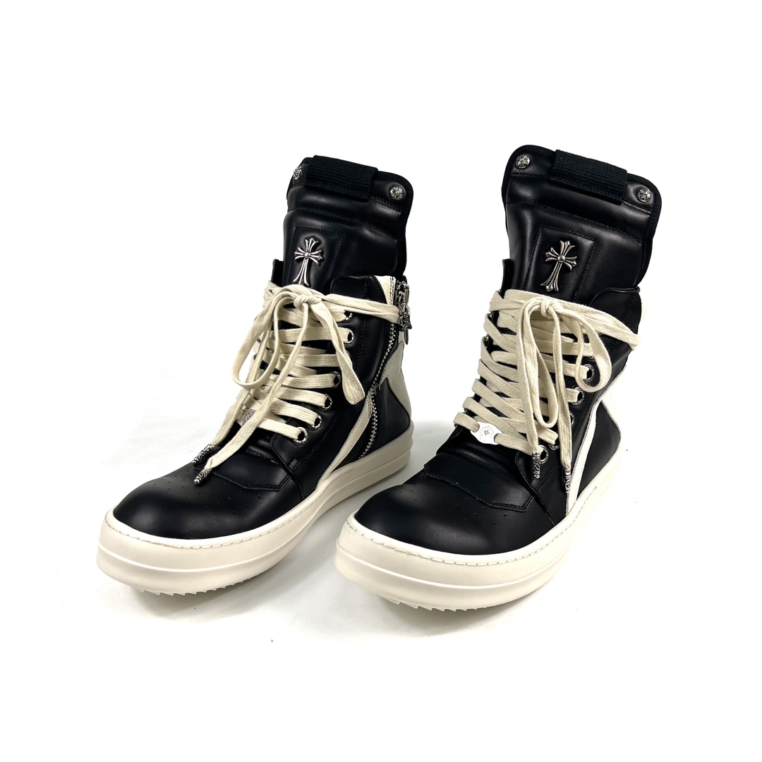 Chrome Hearts x Rick Owens Geobasket High 'Black' - EUR FASHION