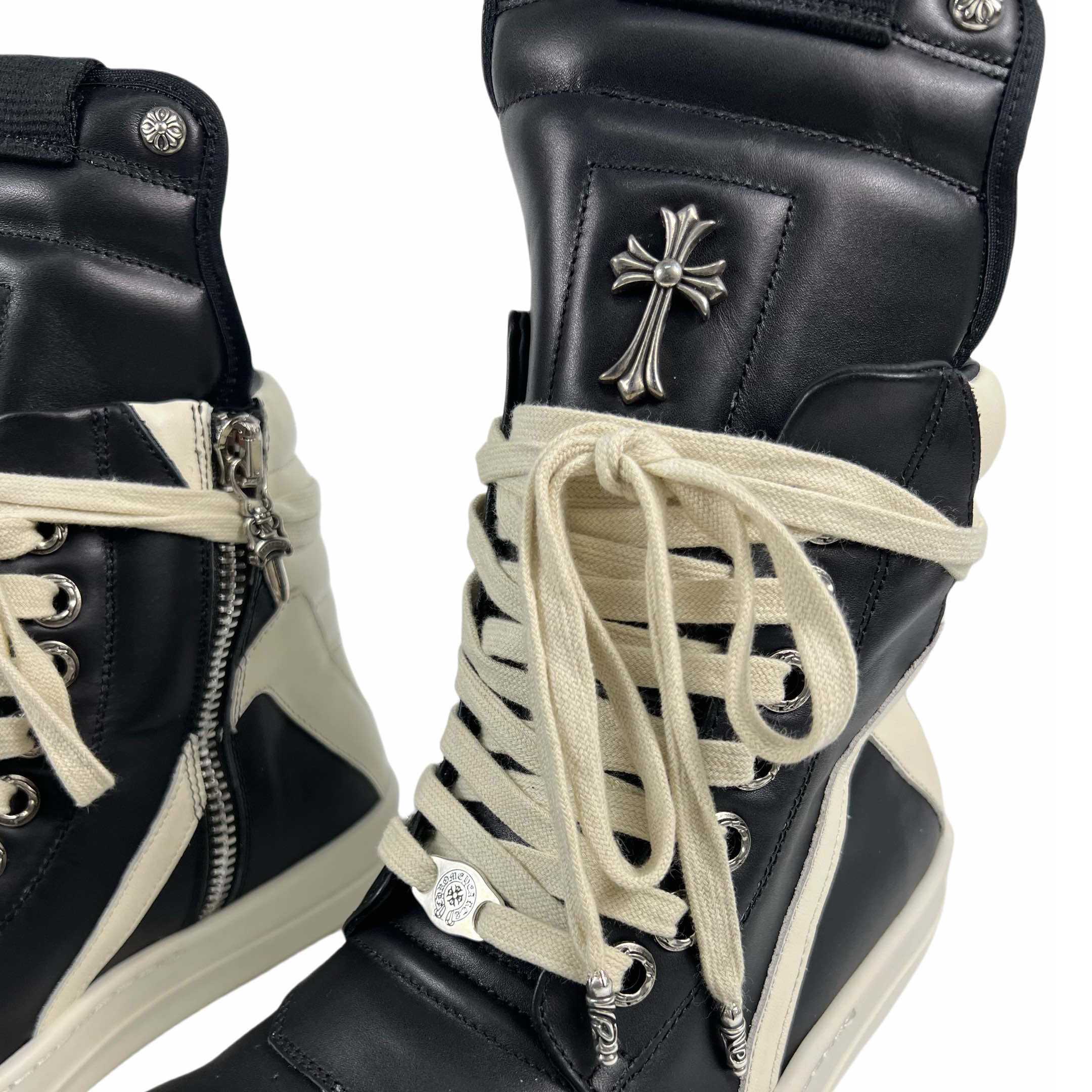 Chrome Hearts x Rick Owens Geobasket High 'Black' - EUR FASHION