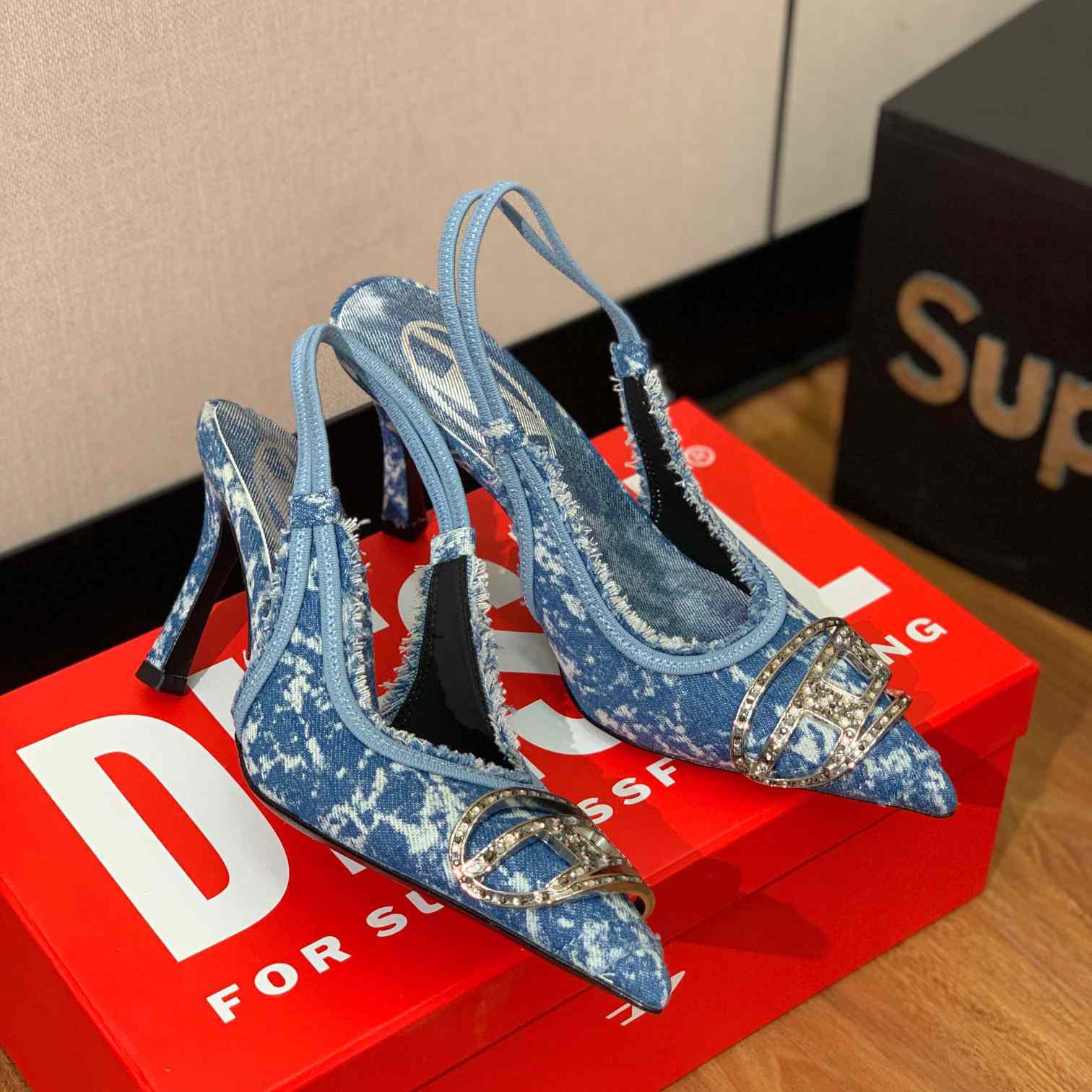 Diesel Blue D-Venus SB Heels - EUR FASHION