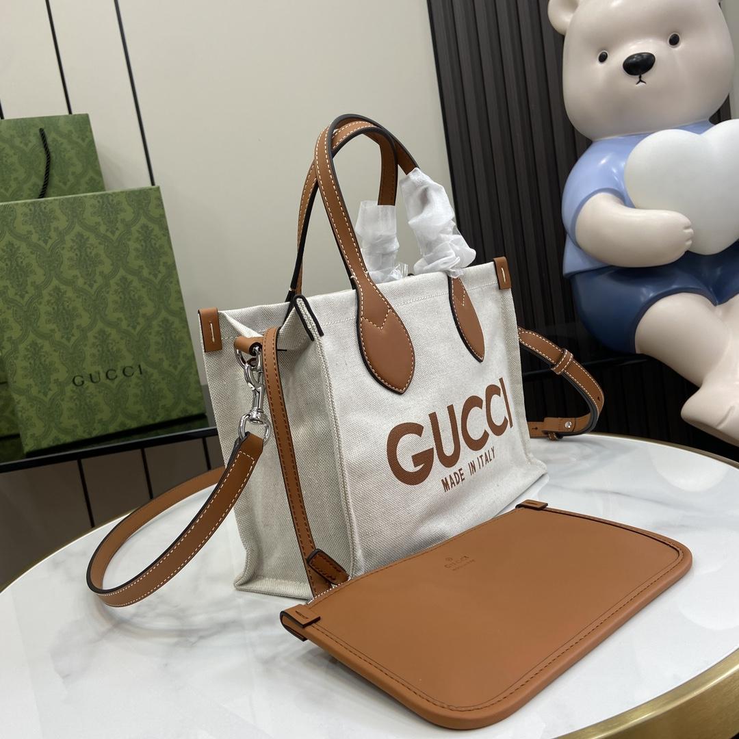 Gucci Mini Tote Bag With Gucci Print - EUR FASHION