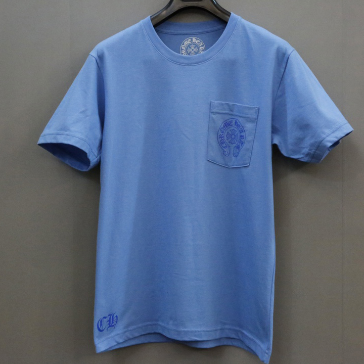 Chrome Heart Miami Exclusive Light Blue Pocket Tee  - EUR FASHION