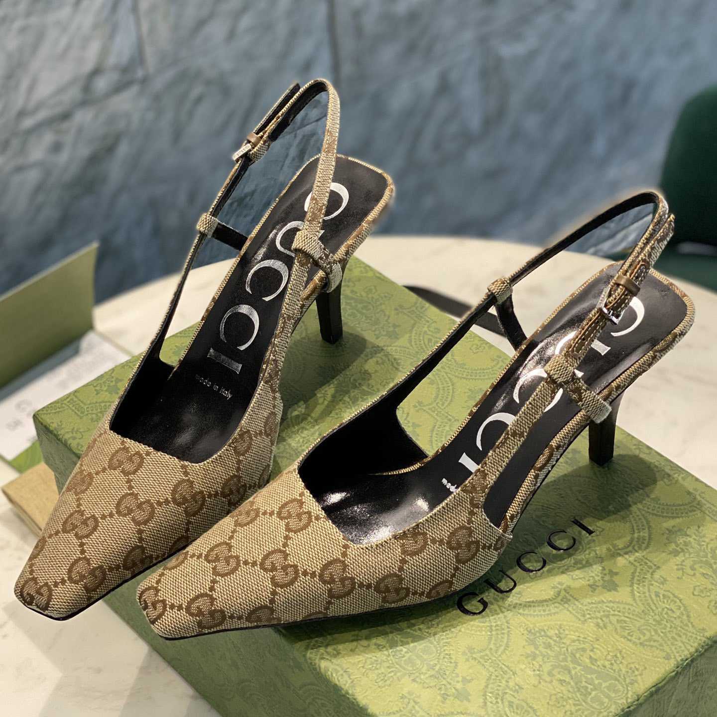 Gucci Women's GG Slingback Pump  - EUR FASHION