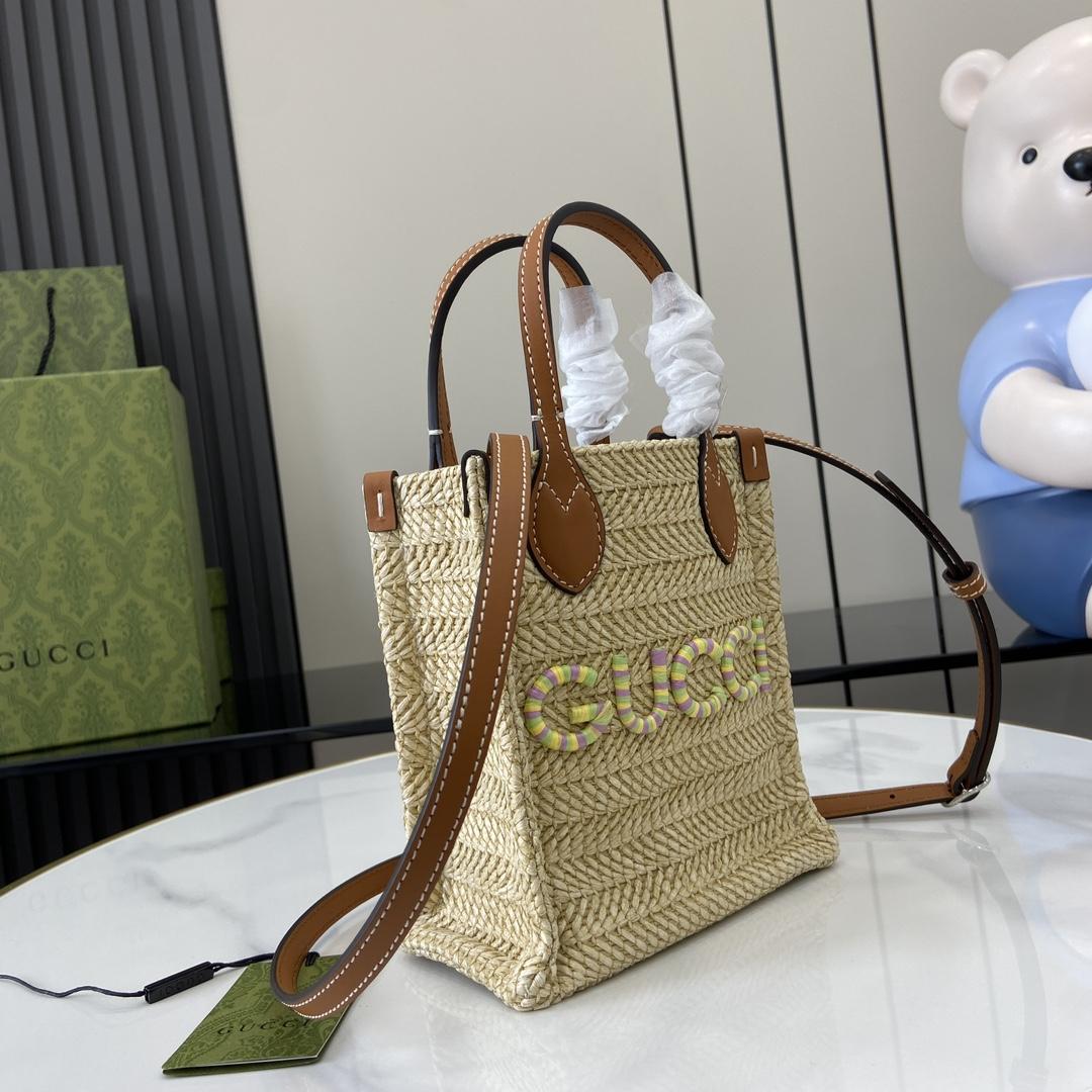 Gucci Super Mini Straw-effect Bag - EUR FASHION