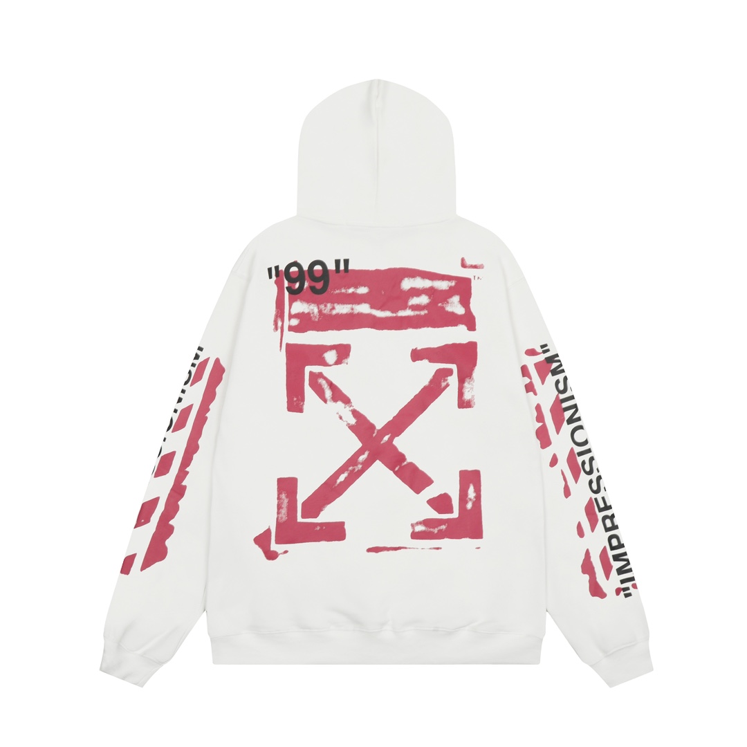 Off-White C/O Virgil Abloh Printed Cotton Hoodie - EUR FASHION