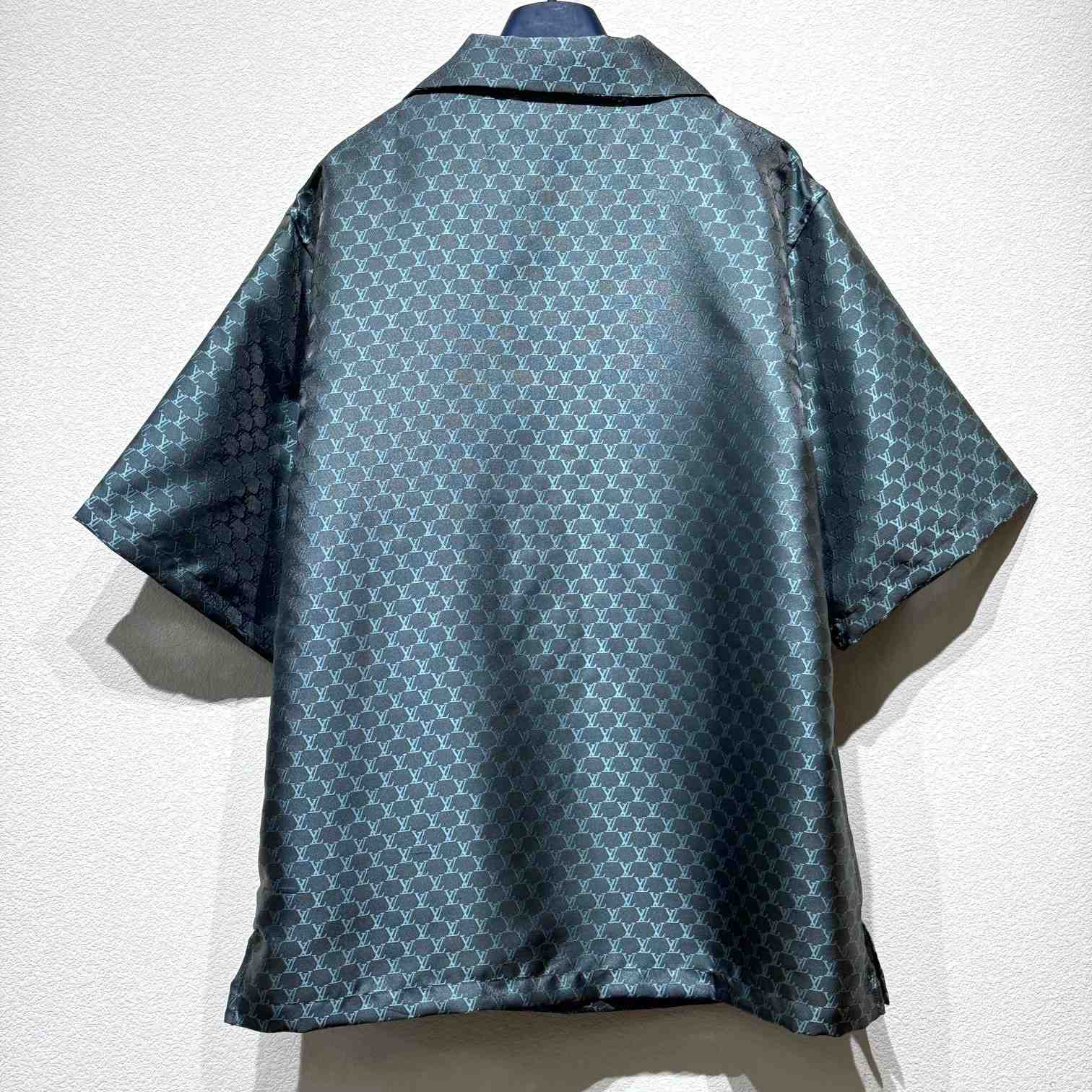 Louis Vuitton Short-Sleeved Jacquard Silk-Blend Shirt   1AFRMD - EUR FASHION