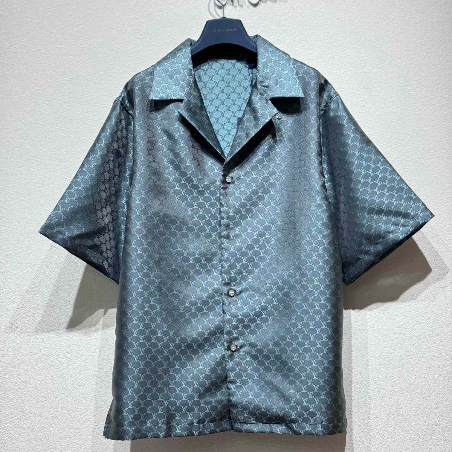 Louis Vuitton Short-Sleeved Jacquard Silk-Blend Shirt   1AFRMD - EUR FASHION