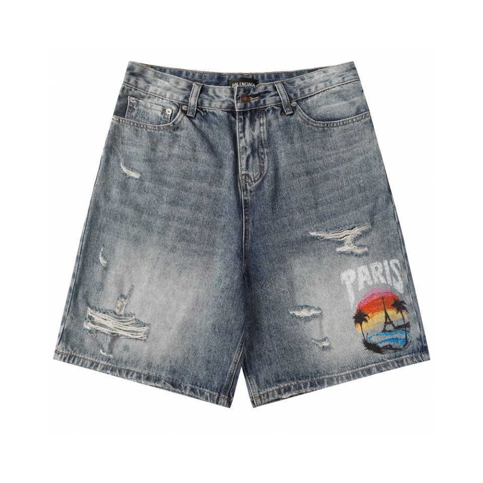 Balenciaga Denim Shorts - EUR FASHION