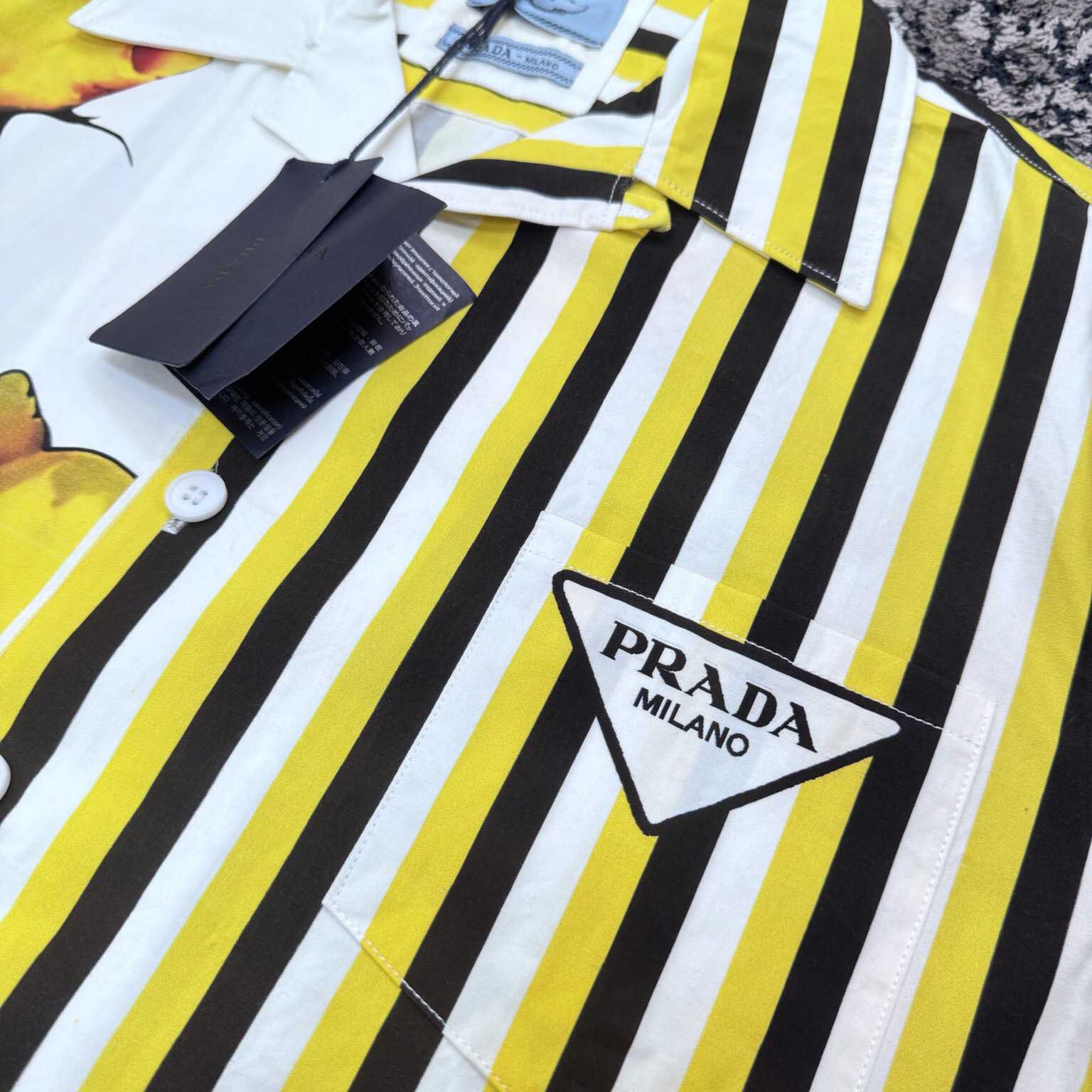 Prada Double Match Cotton Shirt - EUR FASHION