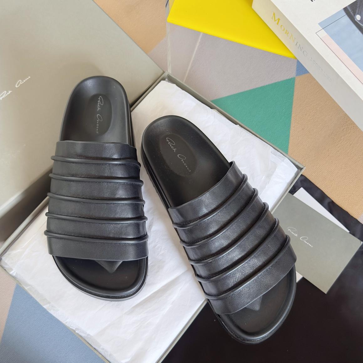 Rick Owens Ruhlmann Granola Slides - EUR FASHION