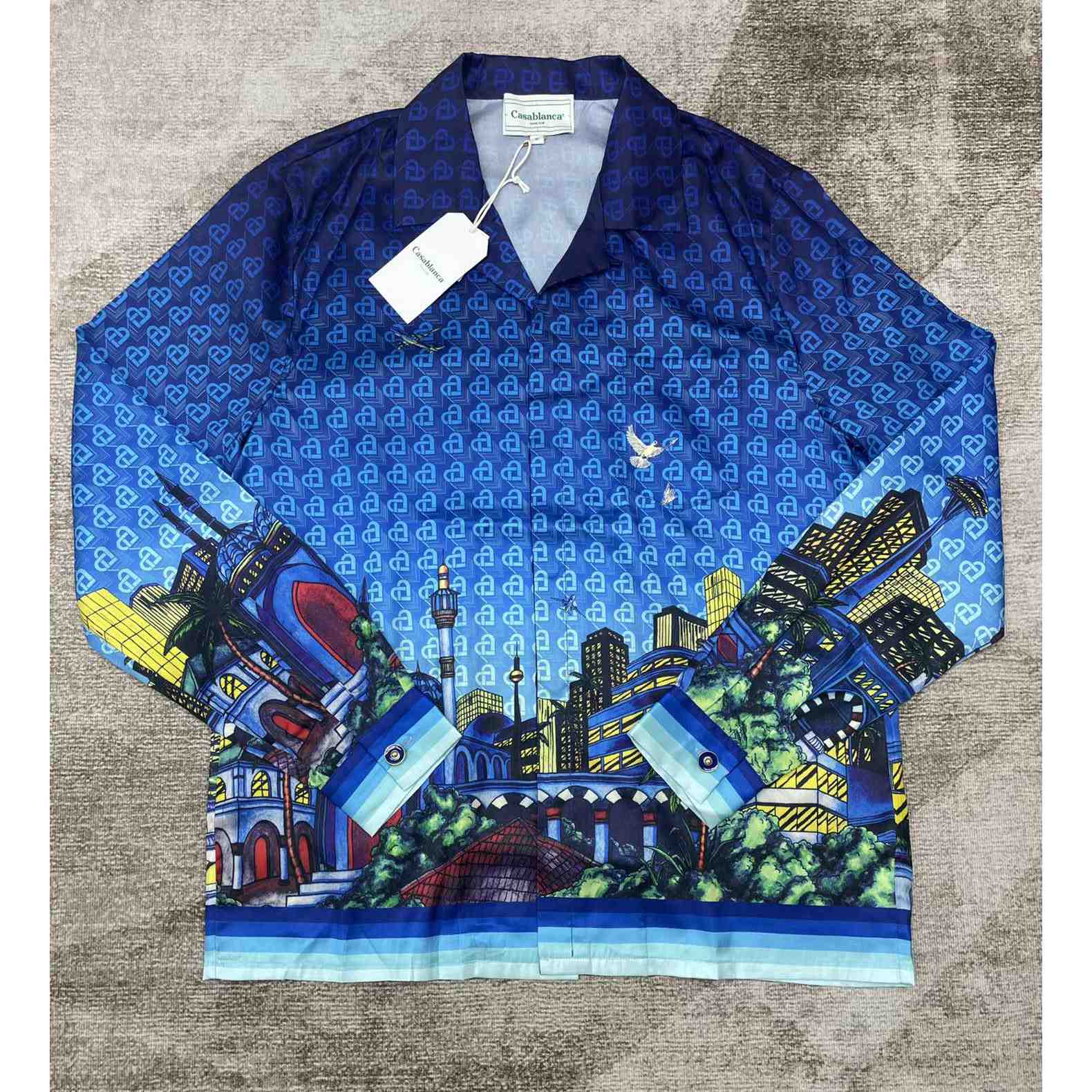 Casablanca The Night View Silk Shirt   CA3468 - EUR FASHION