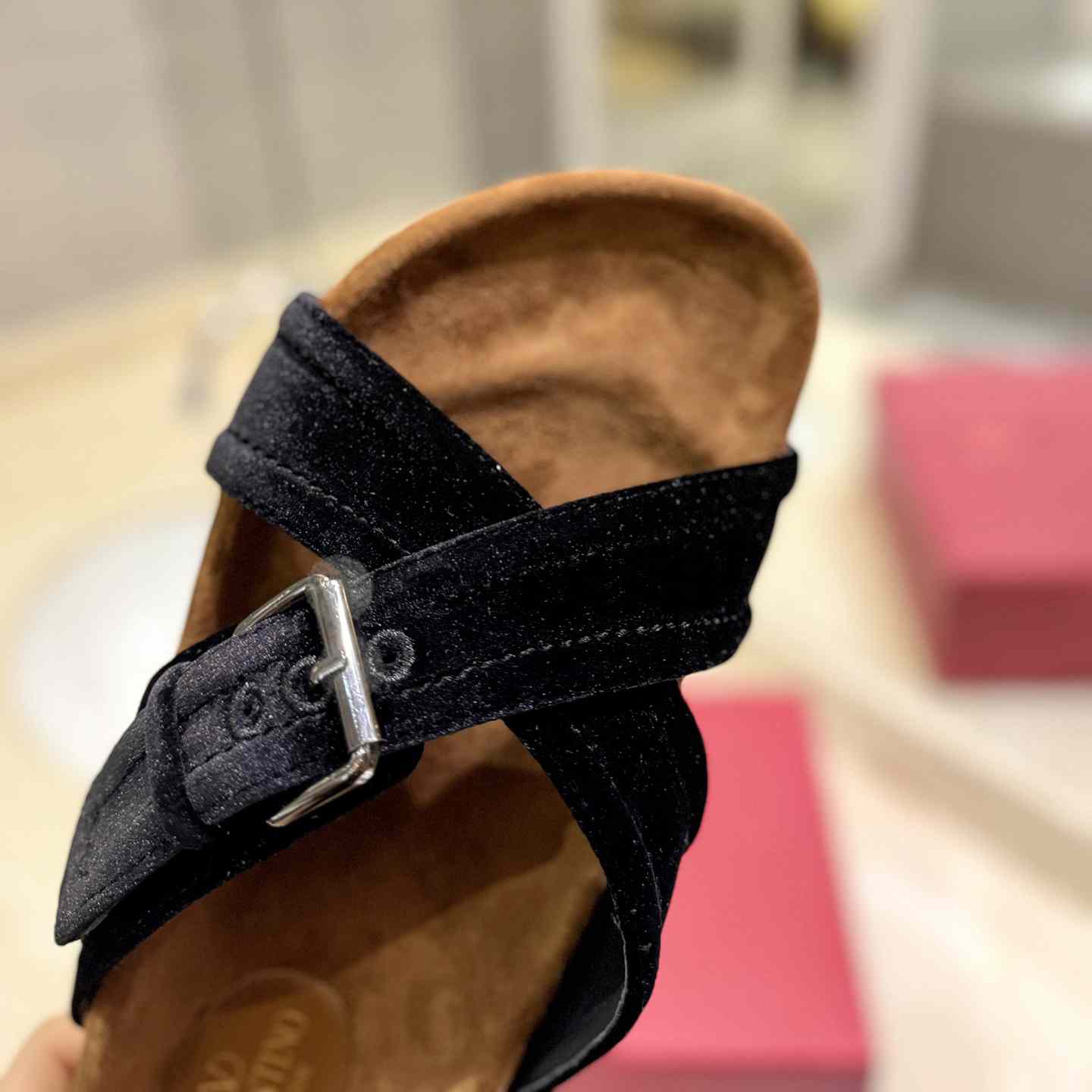 Valenti Fussfriend Velvet Slide Sandal  - EUR FASHION