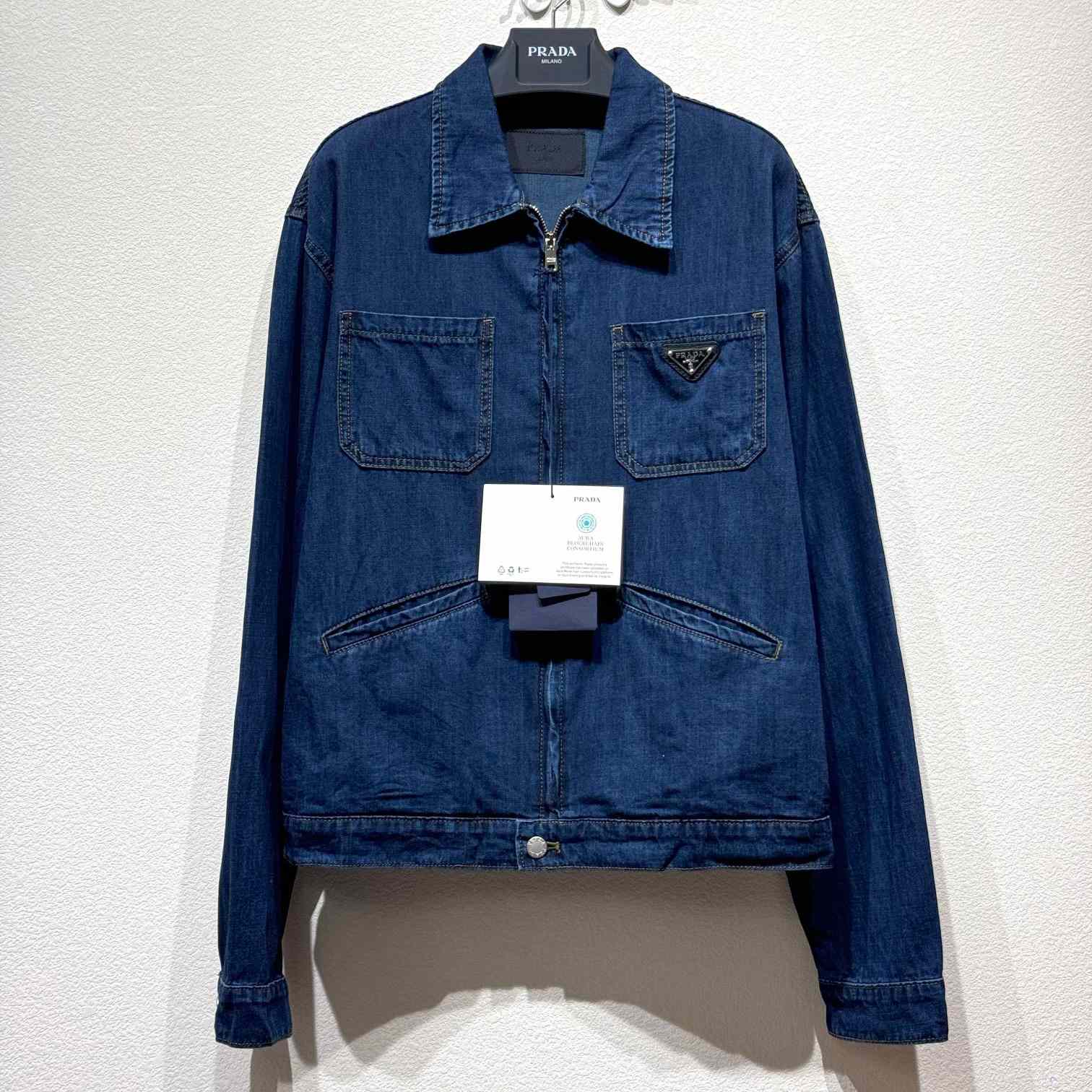 Prada Light Denim Zipper Jacket  - EUR FASHION