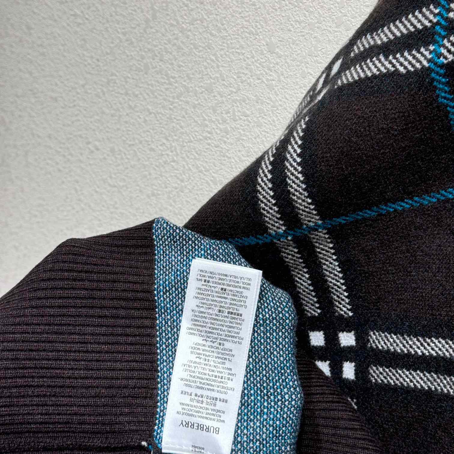 Burberry Check Wool Mohair Blend Cardigan - EUR FASHION