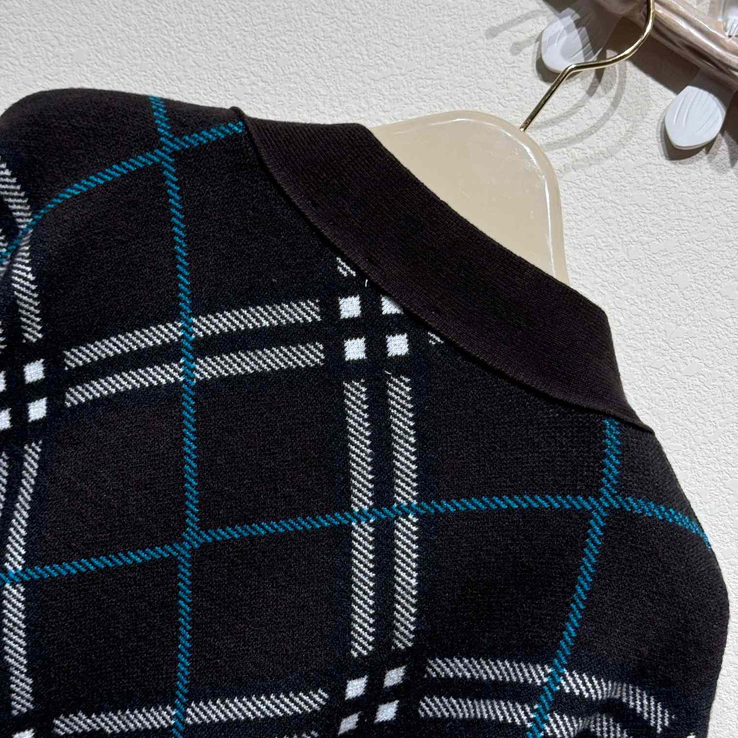 Burberry Check Wool Mohair Blend Cardigan - EUR FASHION