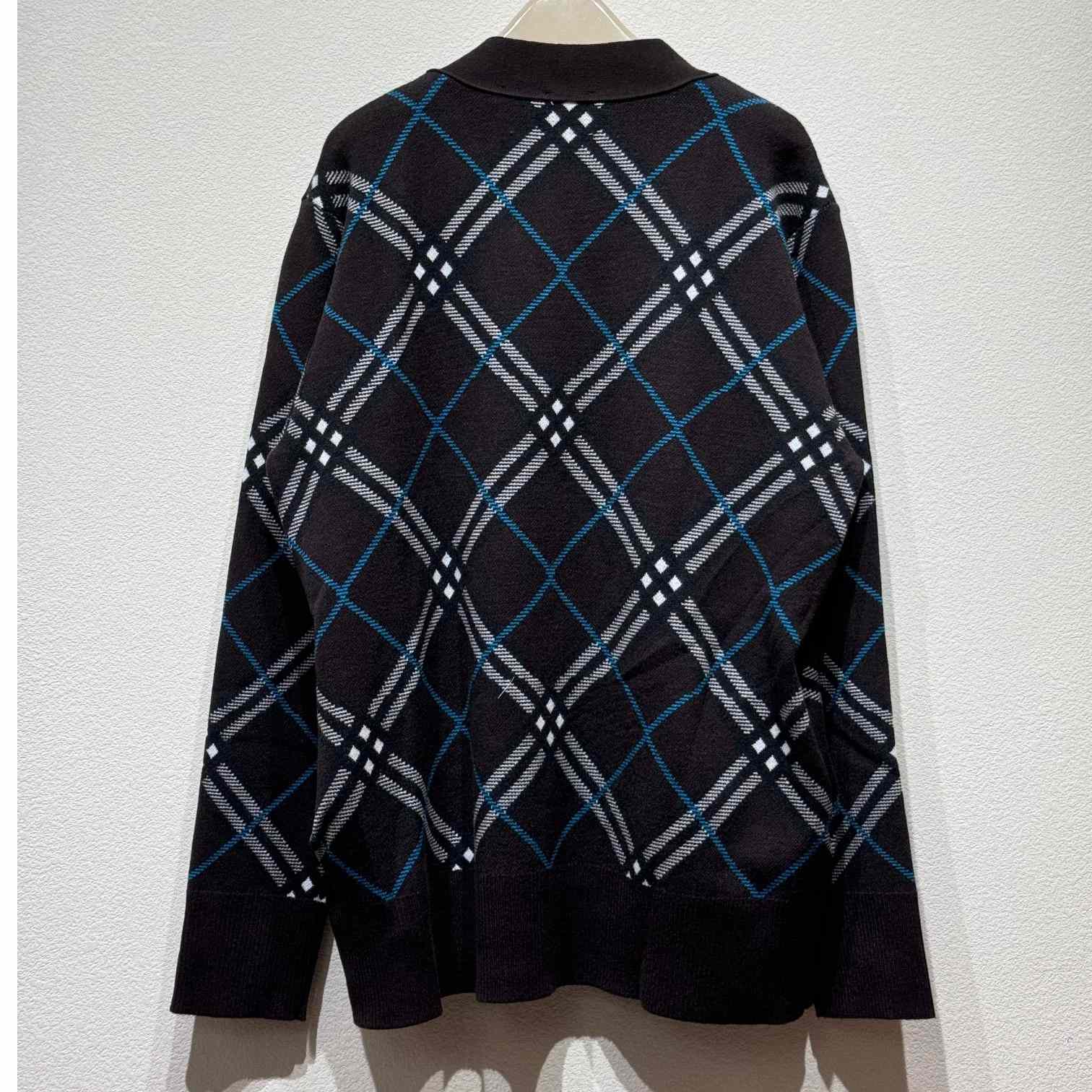 Burberry Check Wool Mohair Blend Cardigan - EUR FASHION