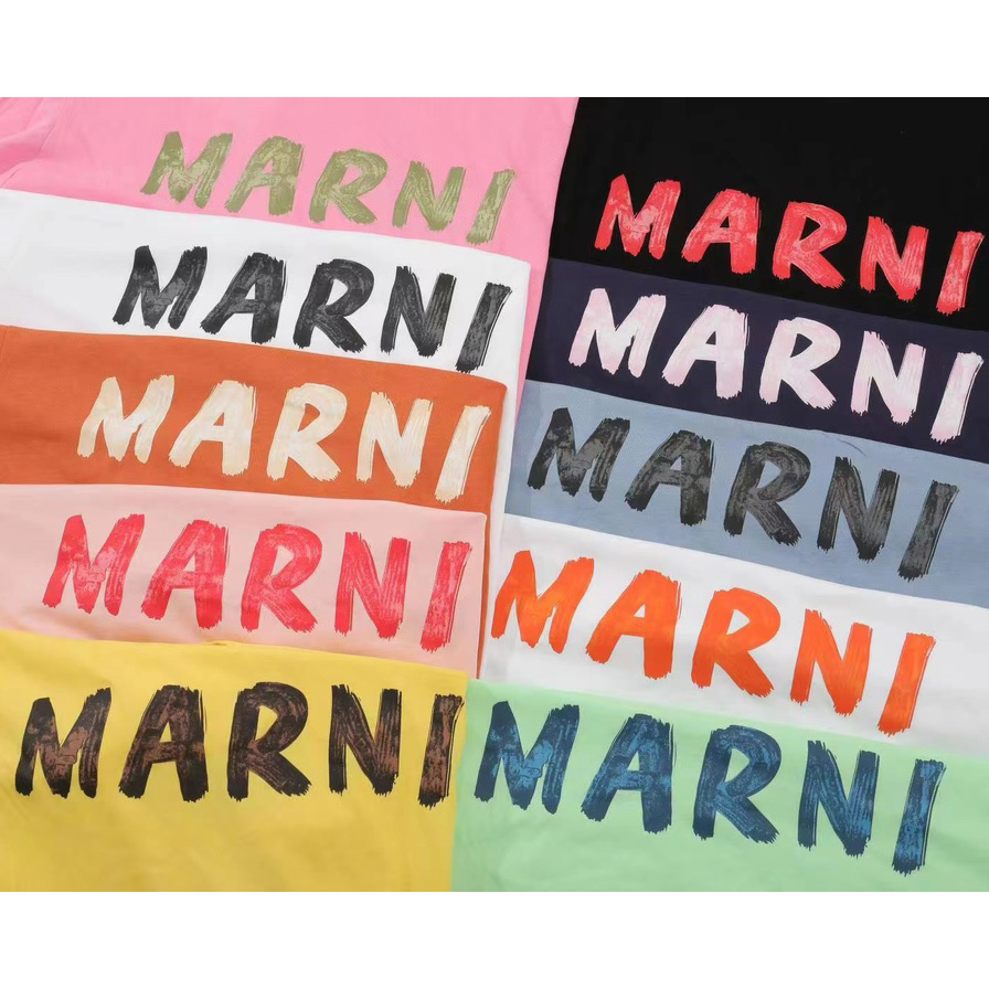 Marni Cotton T-Shirt With Logo - EUR FASHION