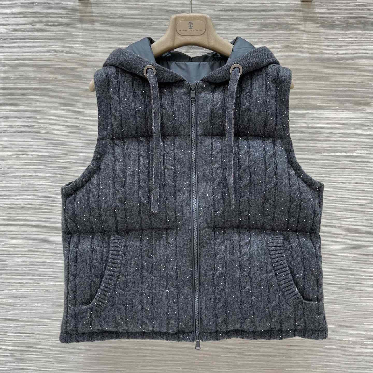 Brunello Cucinelli Knit Down Vest - EUR FASHION