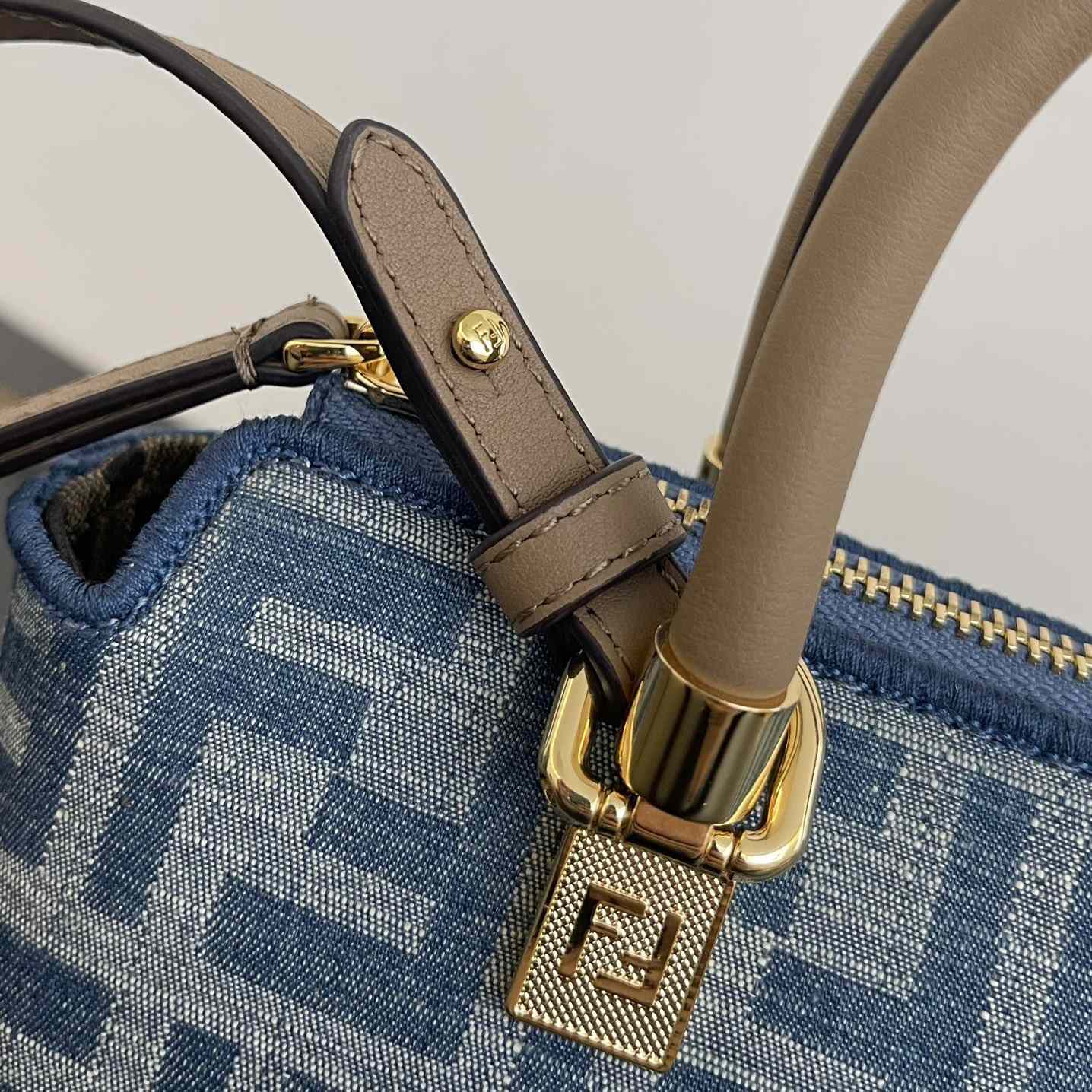 Fendi By The Way Mini Light blue FF Denim Fabric Mini Bag - EUR FASHION