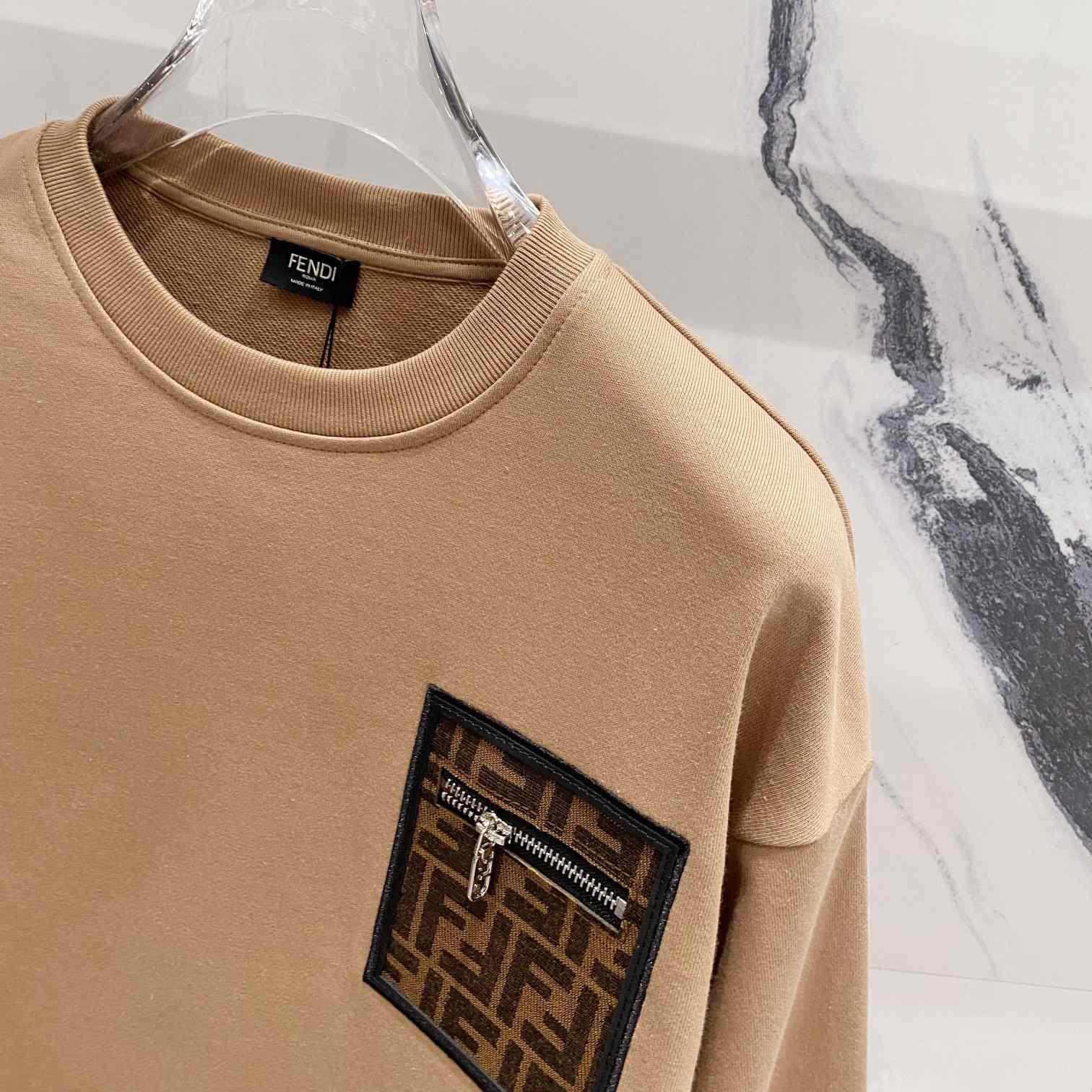 Fendi Brown Jersey Sweatshirt - EUR FASHION