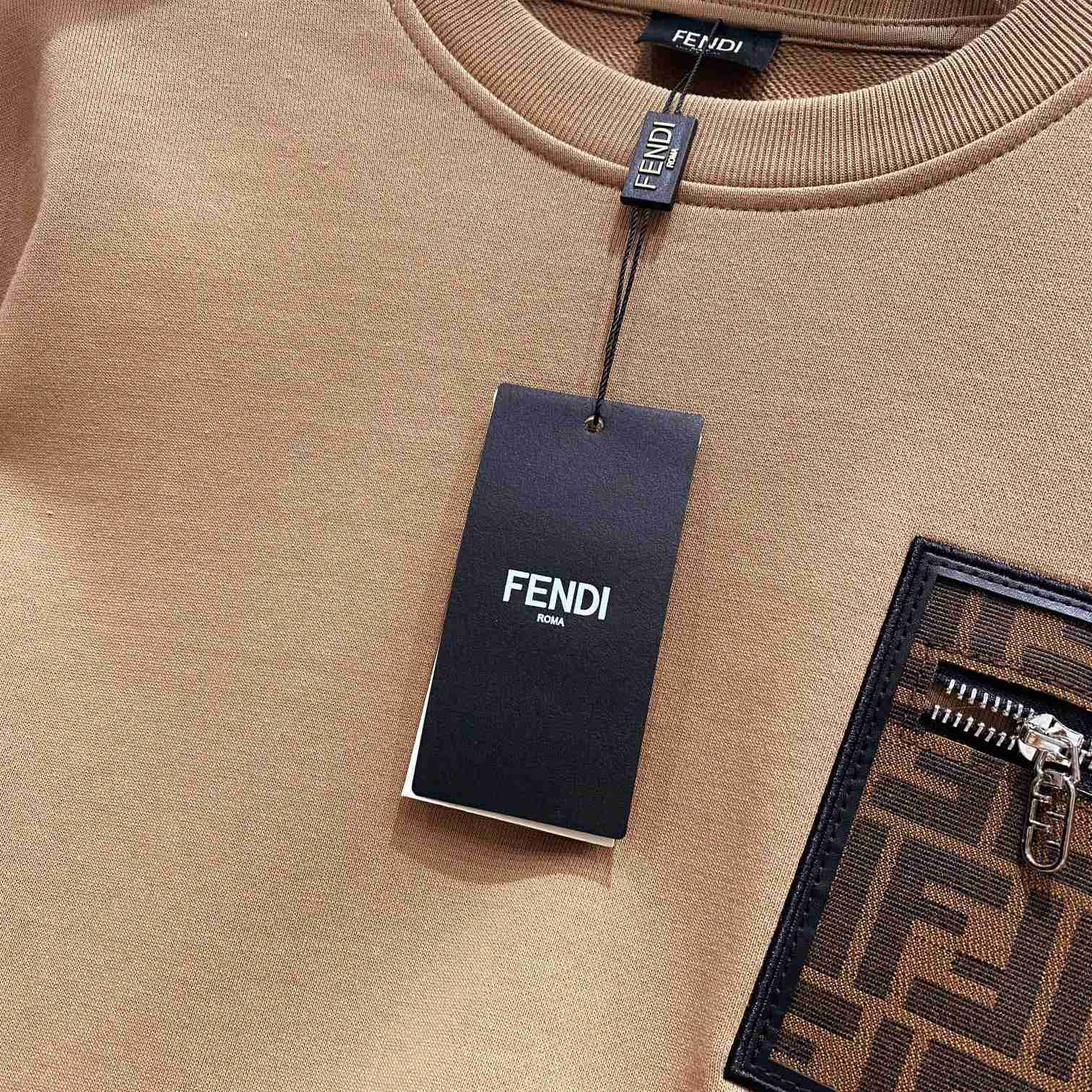 Fendi Brown Jersey Sweatshirt - EUR FASHION