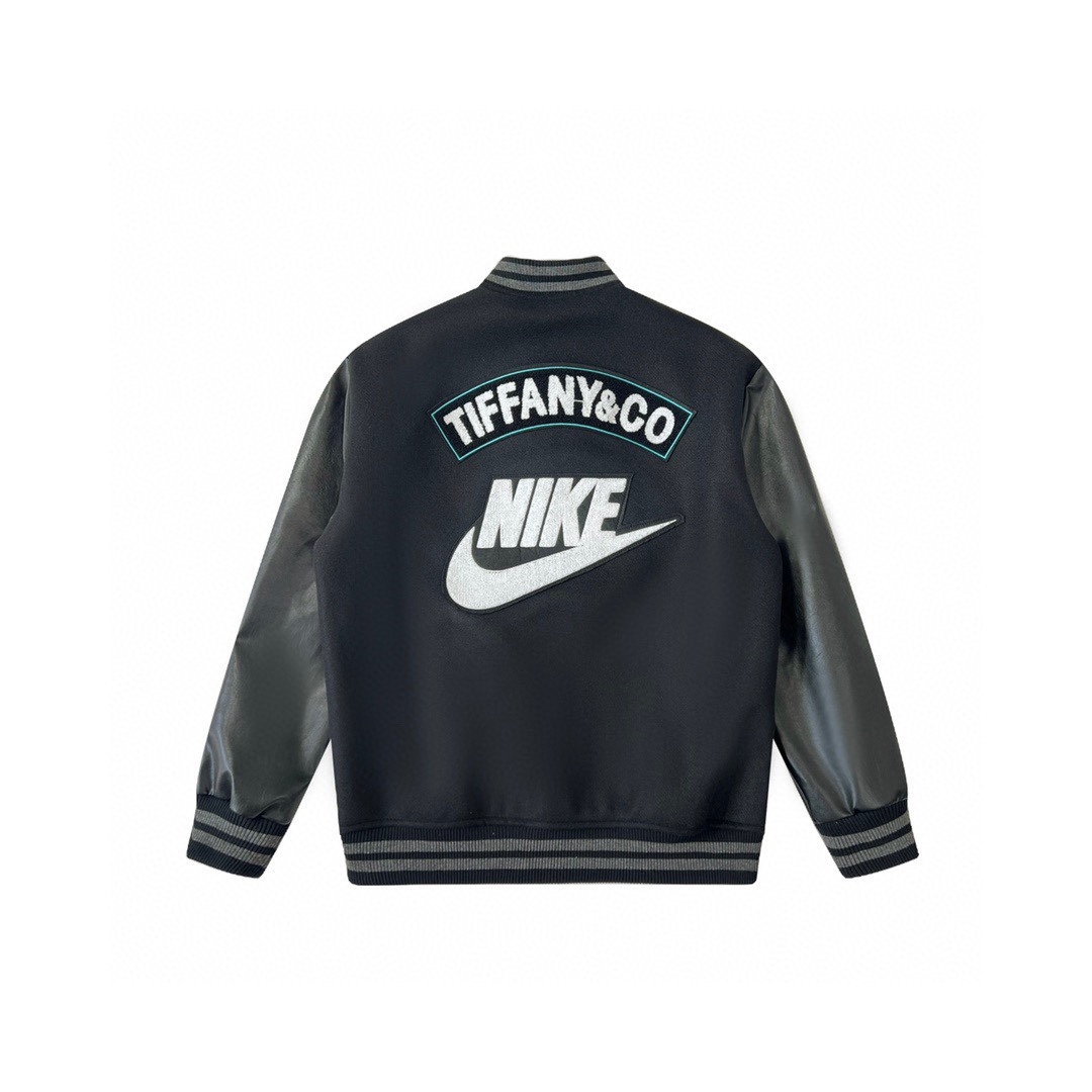 Tiffany And Co Nike Black Varsity Bomber Jacket - EUR FASHION