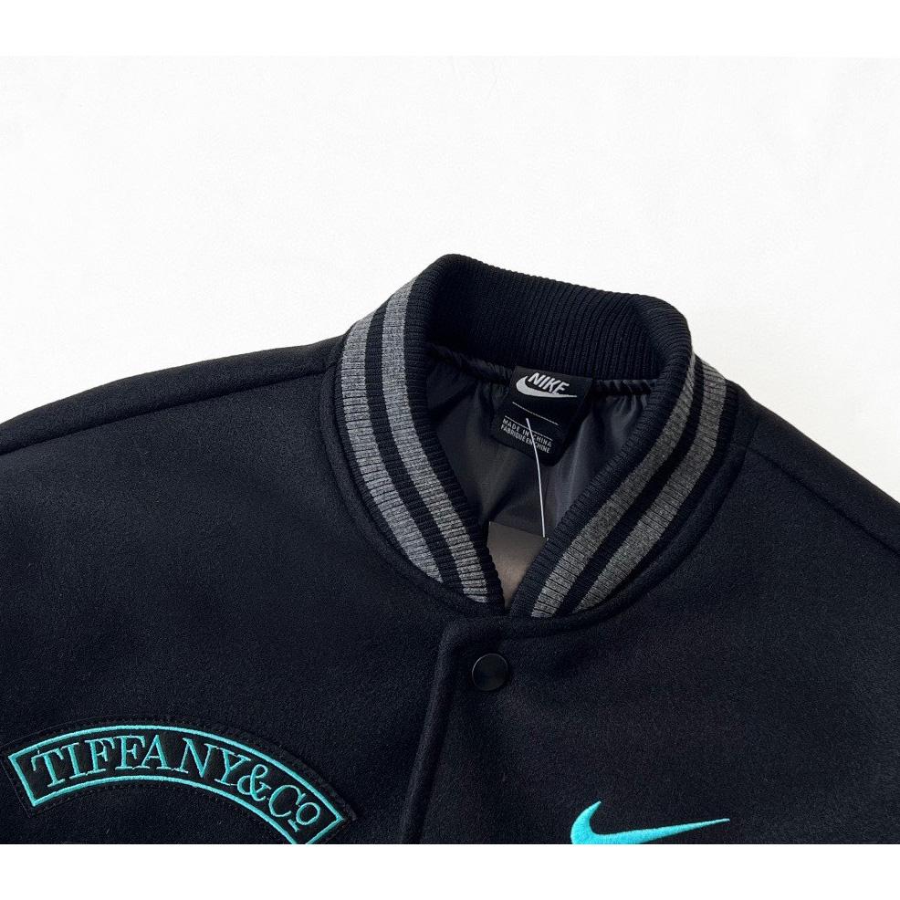 Tiffany And Co Nike Black Varsity Bomber Jacket - EUR FASHION