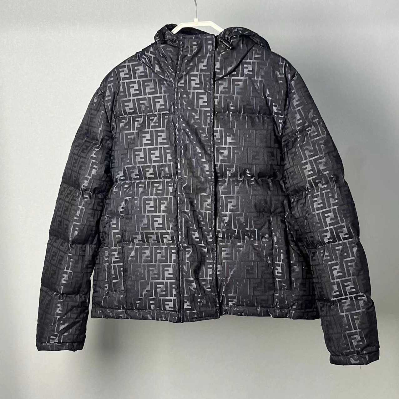 Fendi Black FF Nylon Down Jacket - EUR FASHION