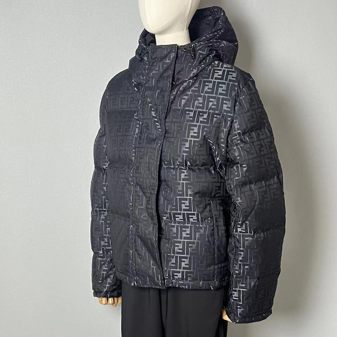 Fendi Black FF Nylon Down Jacket - EUR FASHION